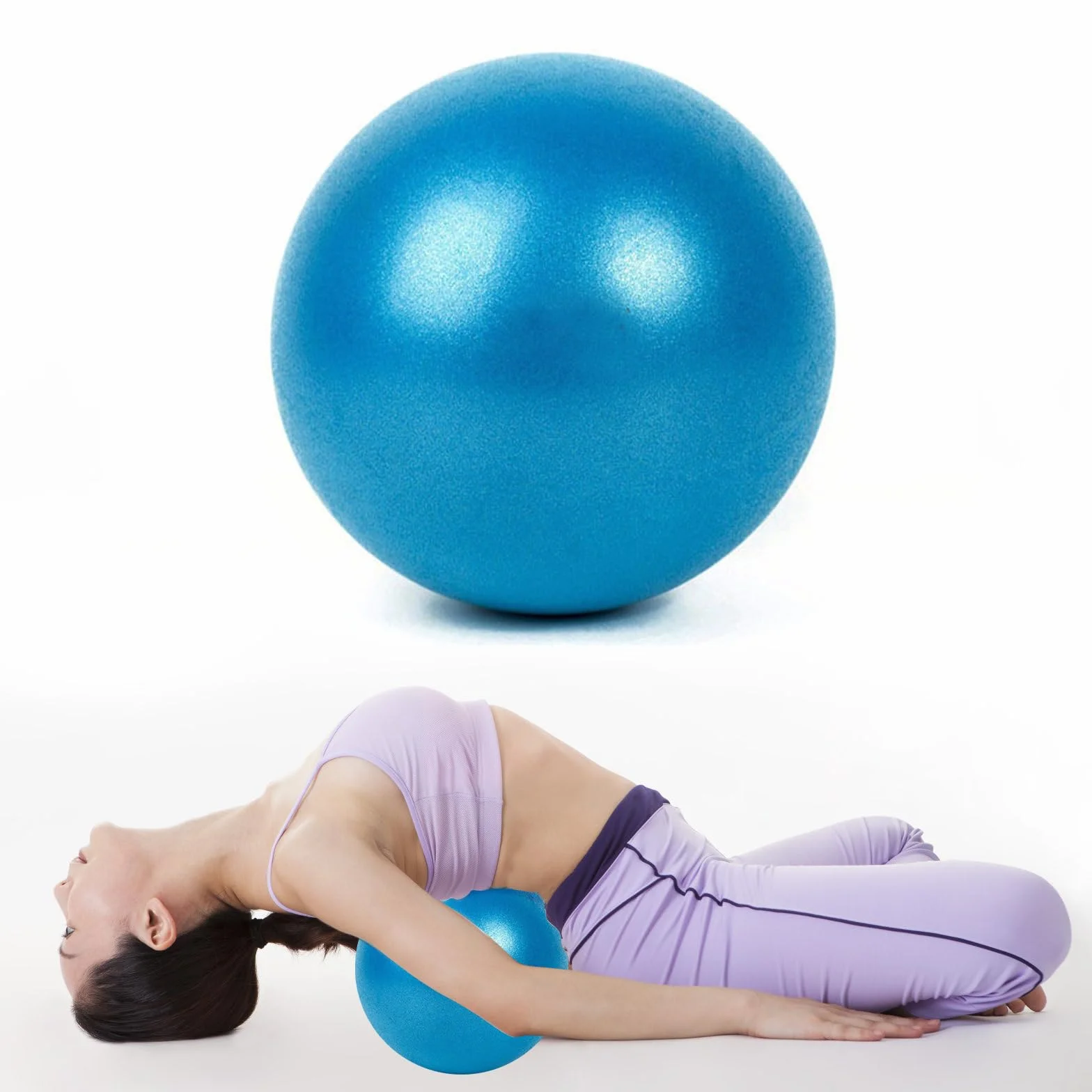 Ballon de Gymnastique Pilates, Ballon Yoga 25cm, Ballon d'Exercice Fitness avec Paille