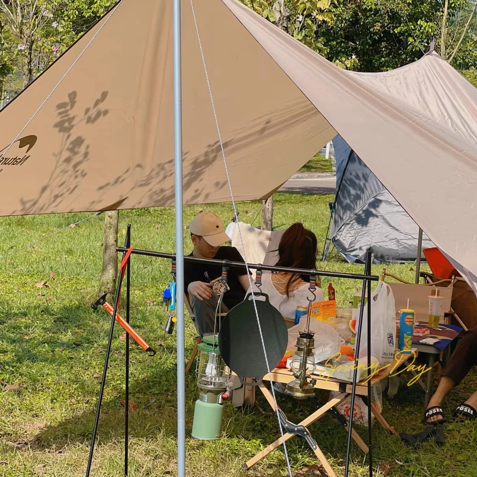 Marteau de Piquet de Tente Maillet Camping Extracteur avec Sac de Transport Multifonctionnel
