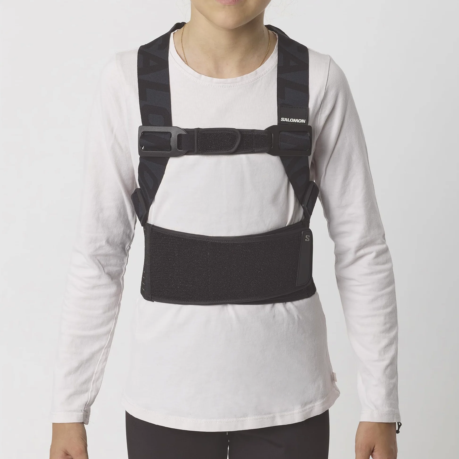Salomon Flexcell Protection Dorsale Ski Snowboard pour Enfant, Protection Réglable, Respirabilité et Ajustement Facile