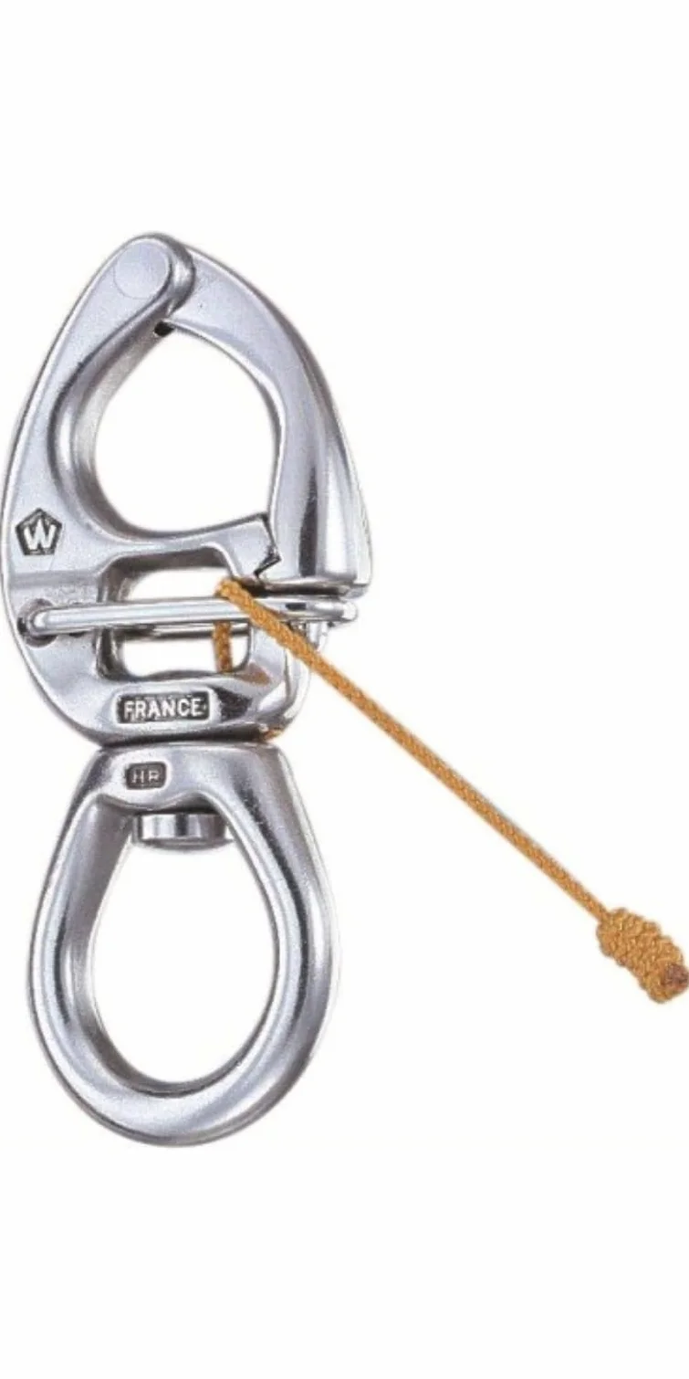 Wichard Mousqueton INOX HR Grand Oeil à Ouverture sous Charge 90mm