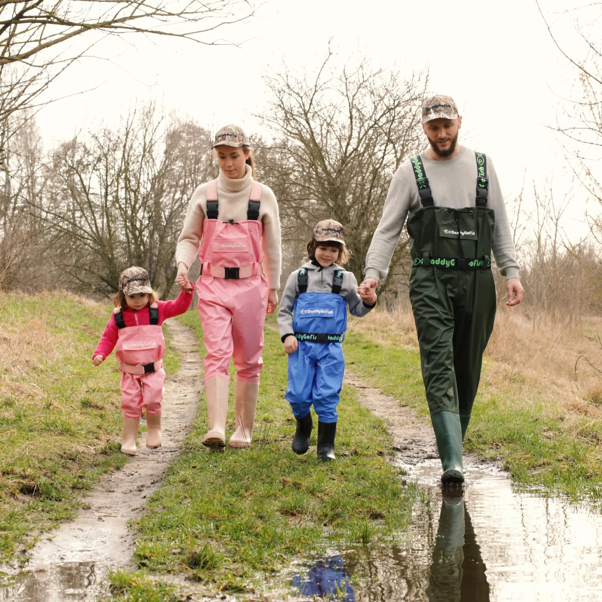 DaddyGoFish Waders de Poitrine pour Pêche et Chasse, Cuissardes avec Poche