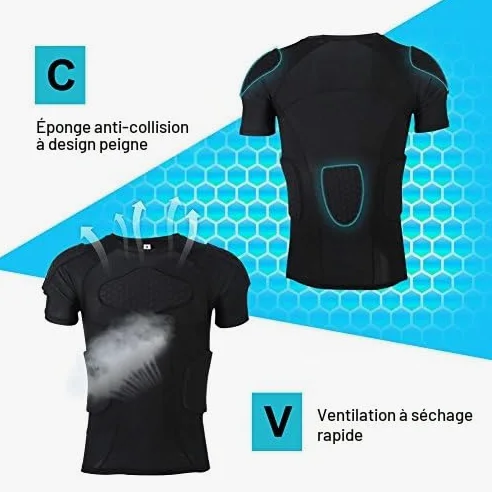 Shorts de Protection, Shorts rembourrés de Protection Vêtements de Sport rembourrés pour Sports de Compression pour Snowboard, Skate et Ski(M)