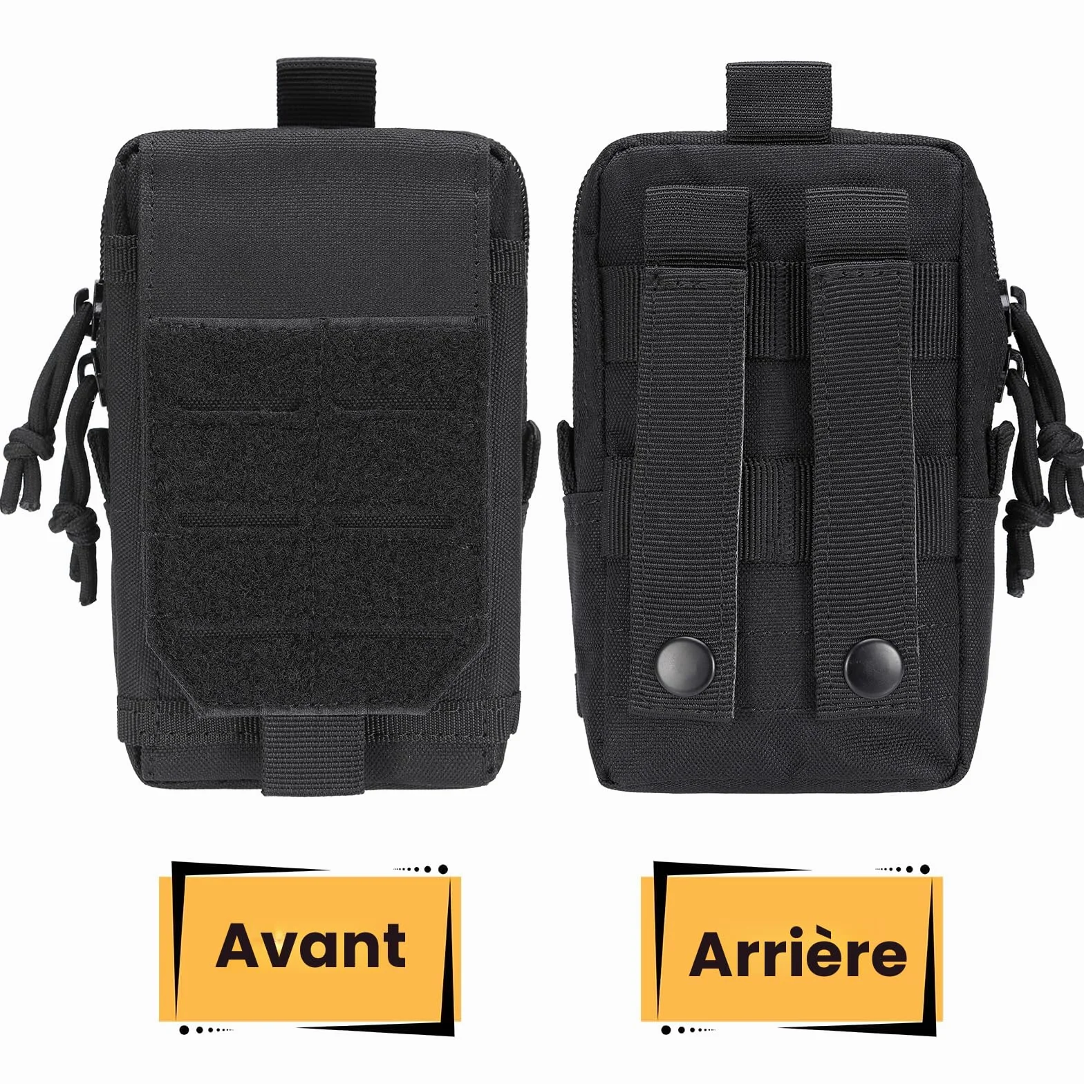 Sacoche Tactique Ceinture Homme Pochette EDC Multifonctionnel Noir pour Sport Randonnée Camping