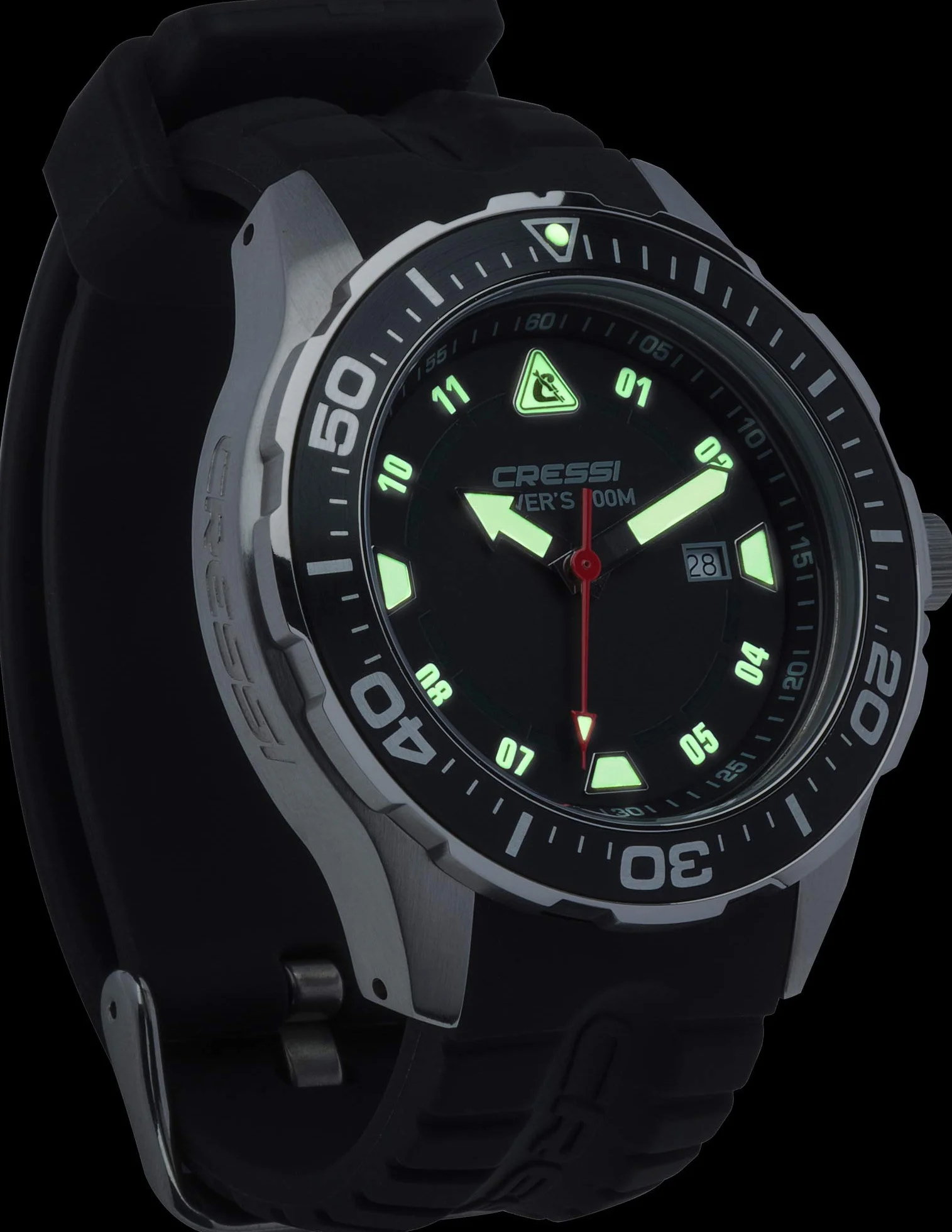 CRESSI Manta Montre de Plongée Homme Femme, Acier Inoxydable, 10 ATM