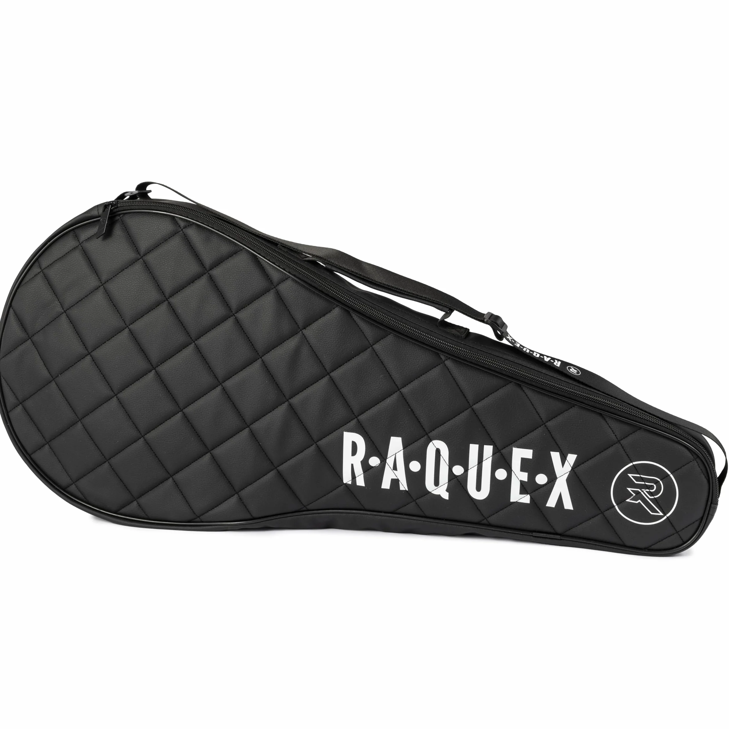 Raquex Elite Housse de protection pour raquette de tennis 2 – Sac matelassé en similicuir rembourré – Noir