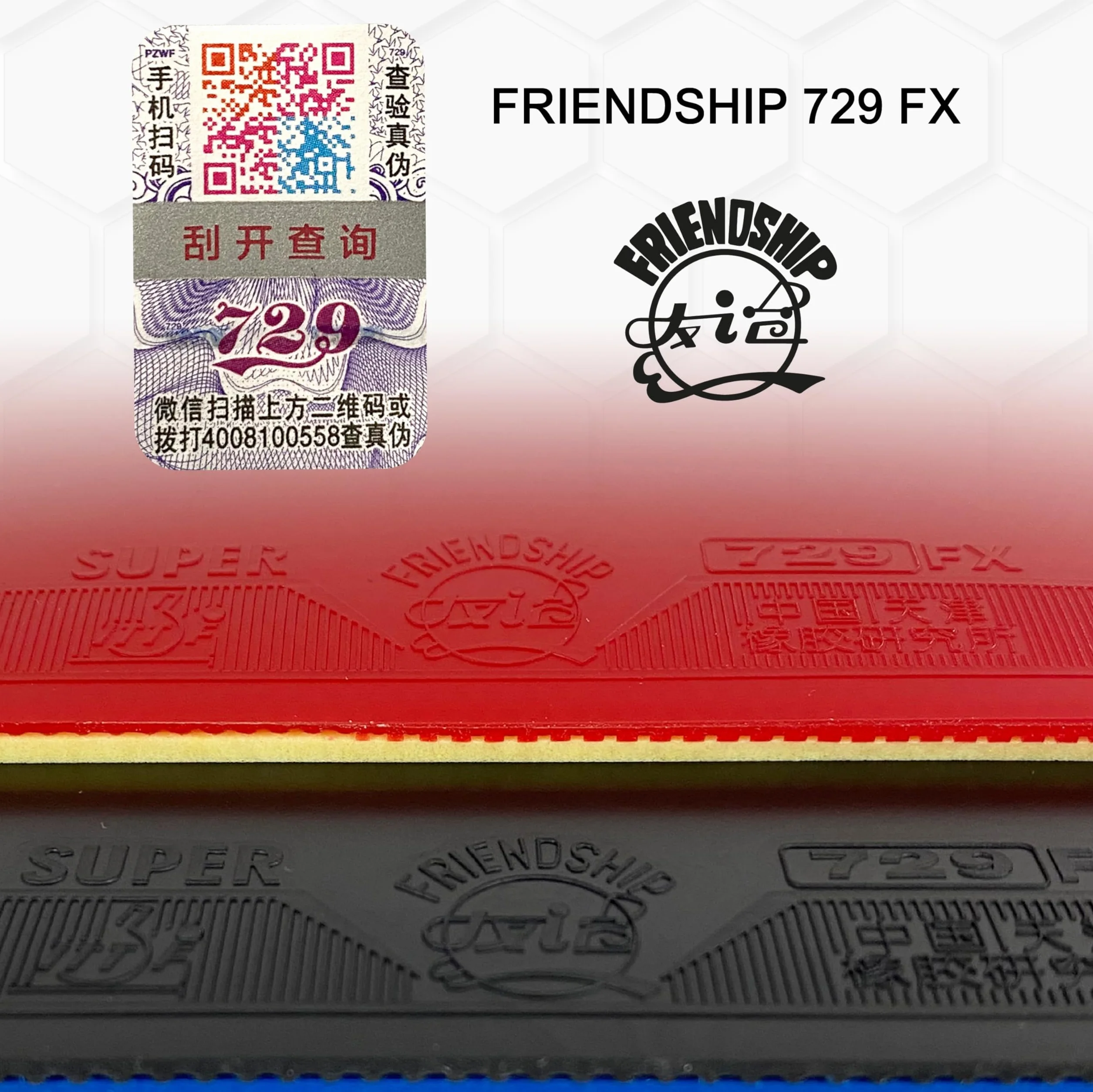Friendship Super 729 FX Revêtement tennis de table ITTF picots intérieurs offensif