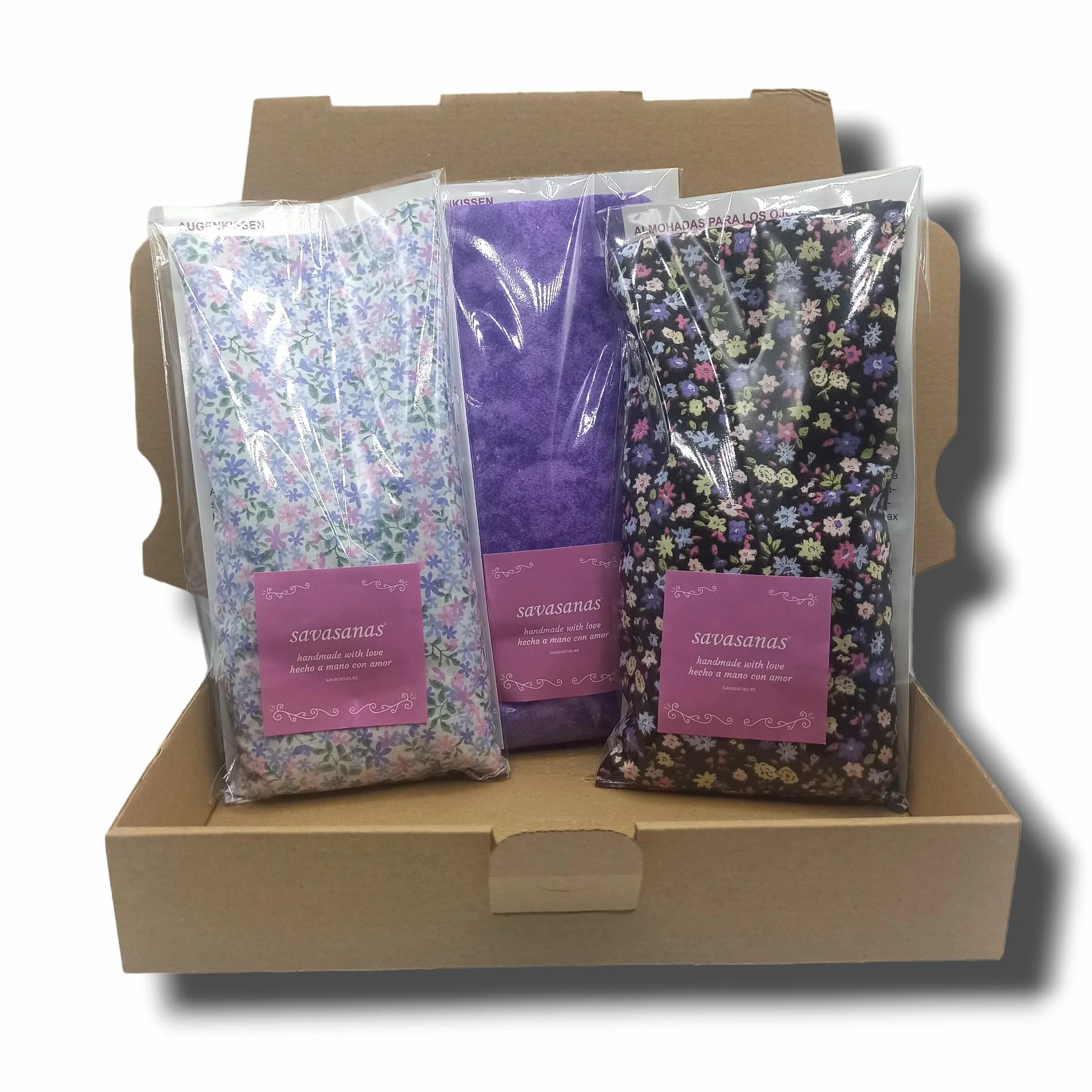 Coussins pour les yeux Pack 3 Lila's 2024 new - Graines de Lavande et de riz - Yoga, méditation, relaxation
