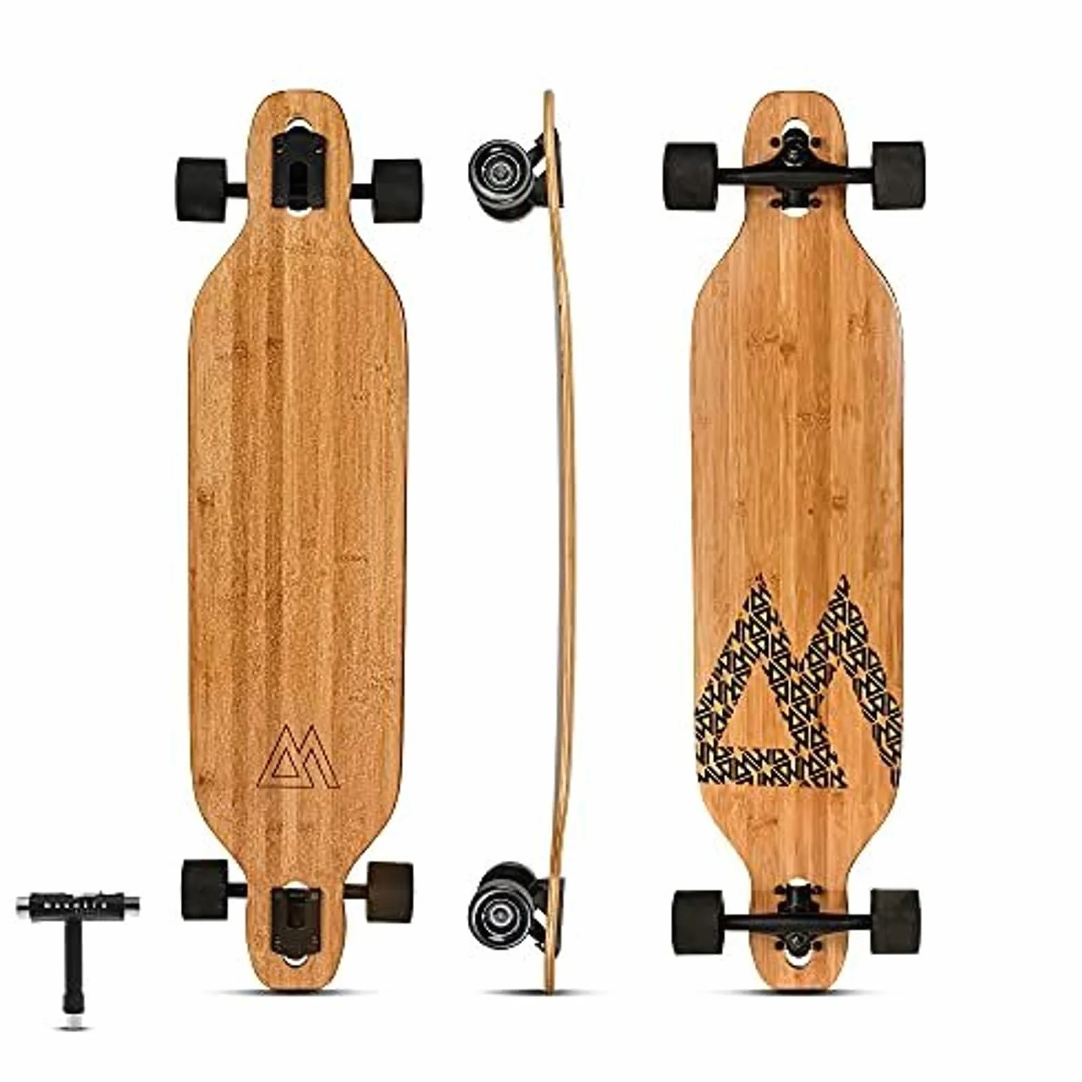 Magneto Longboards Fibre de Carbone Downhill Cruiser W Concave Plate-Forme