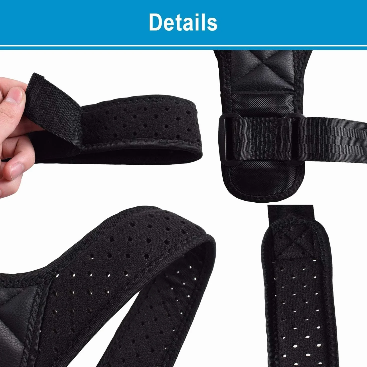 Generisch Correcteur de posture pour enfant avec balle de massage, support de posture réglable pour une meilleure posture - Entraîneur de posture pour enfants au bureau, unisexe