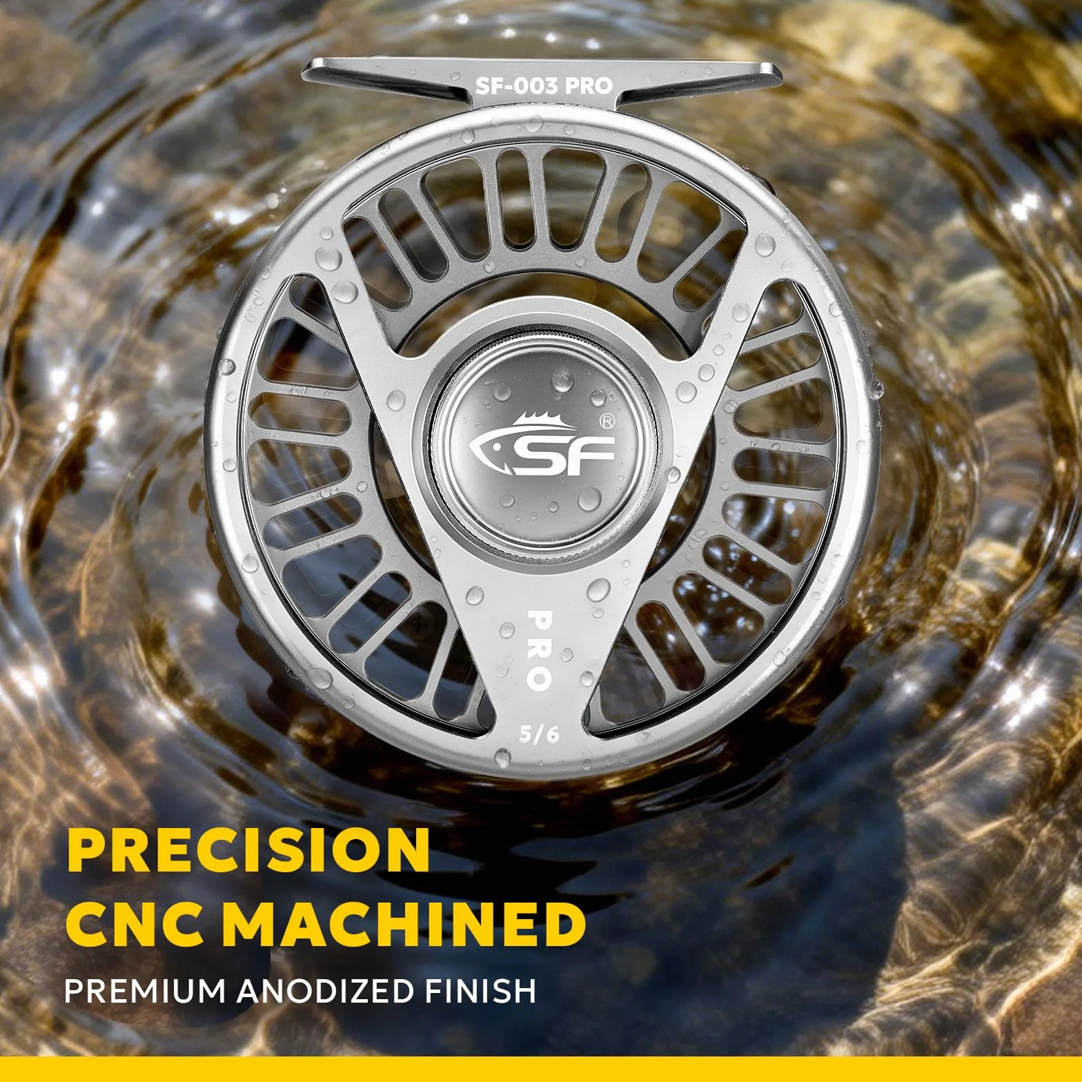 SF Moulinet de pêche à la mouche SF-003 Pro eau douce aluminium léger