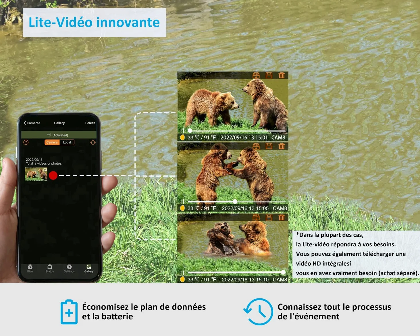 GardePro X50 Caméra de Chasse 4G LTE avec Carte SIM et APP, Vidéo H.265 48MP, Vision Nocturne Infrarouge No-Glow de 30 m, Détecteur de Mouvement 0,1 s et IP66 Étanche