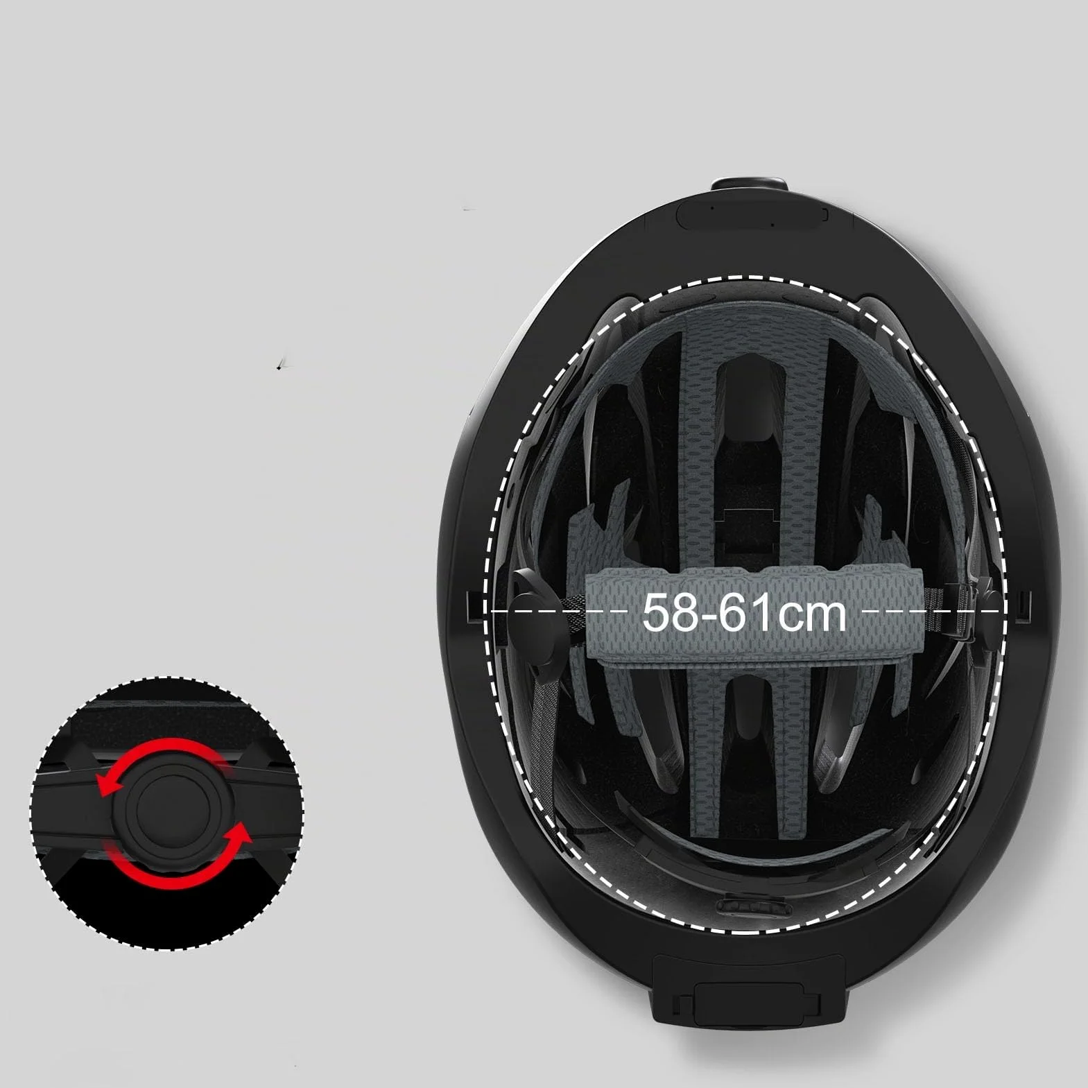 Lazmin112 Casque de Vélo avec Caméra, Enregistreur Vidéo HD 1080p, BT Casque de Vélo Intelligent, avec Feu Arrière, Lecteur de Musique, Télécommande, Objectif Grand Angle 170° (Black)