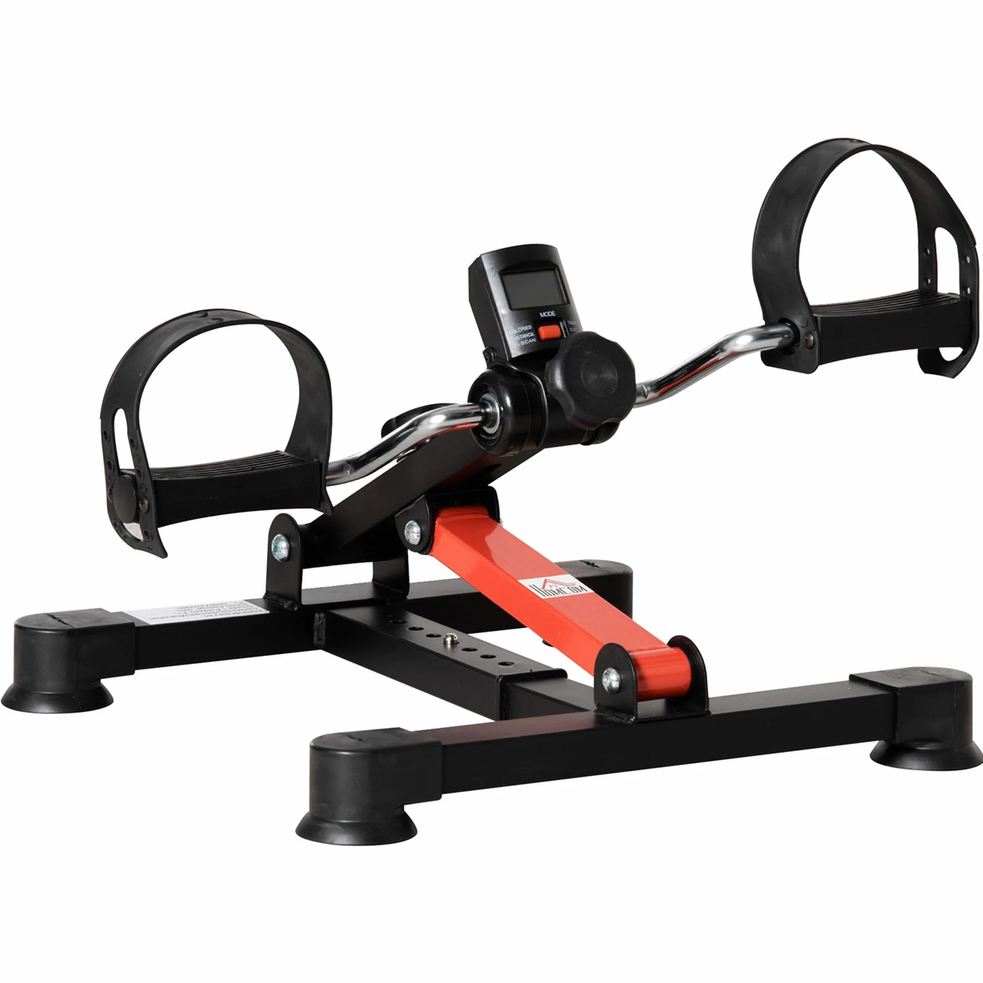HOMCOM Mini vélo d'appartement résistance ajustable écran LCD acier noir