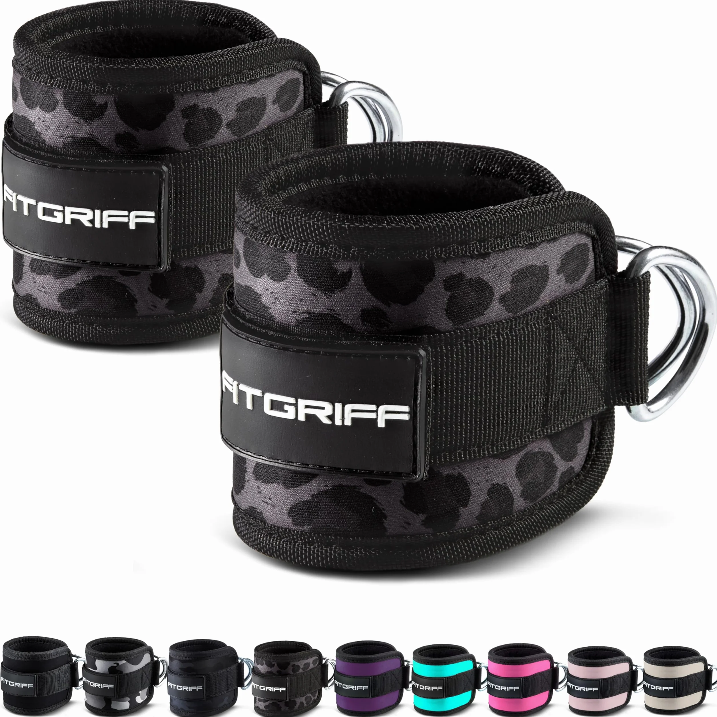 Fitgriff® Sangle Cheville Musculation Poulie V1 - Ankle Straps pour Cable Machines