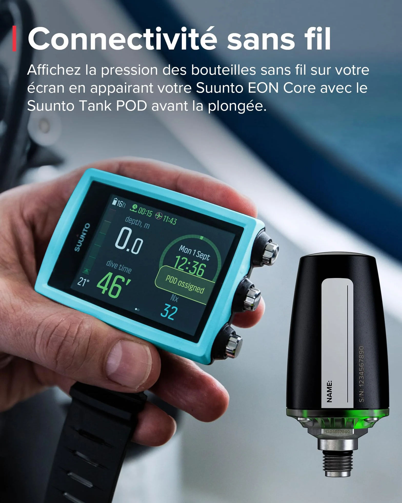 SUUNTO EON Core Montre de Plongée Numérique Écran Couleur Étanche 80m Ordinateur sous-Marine Batterie Rechargeable