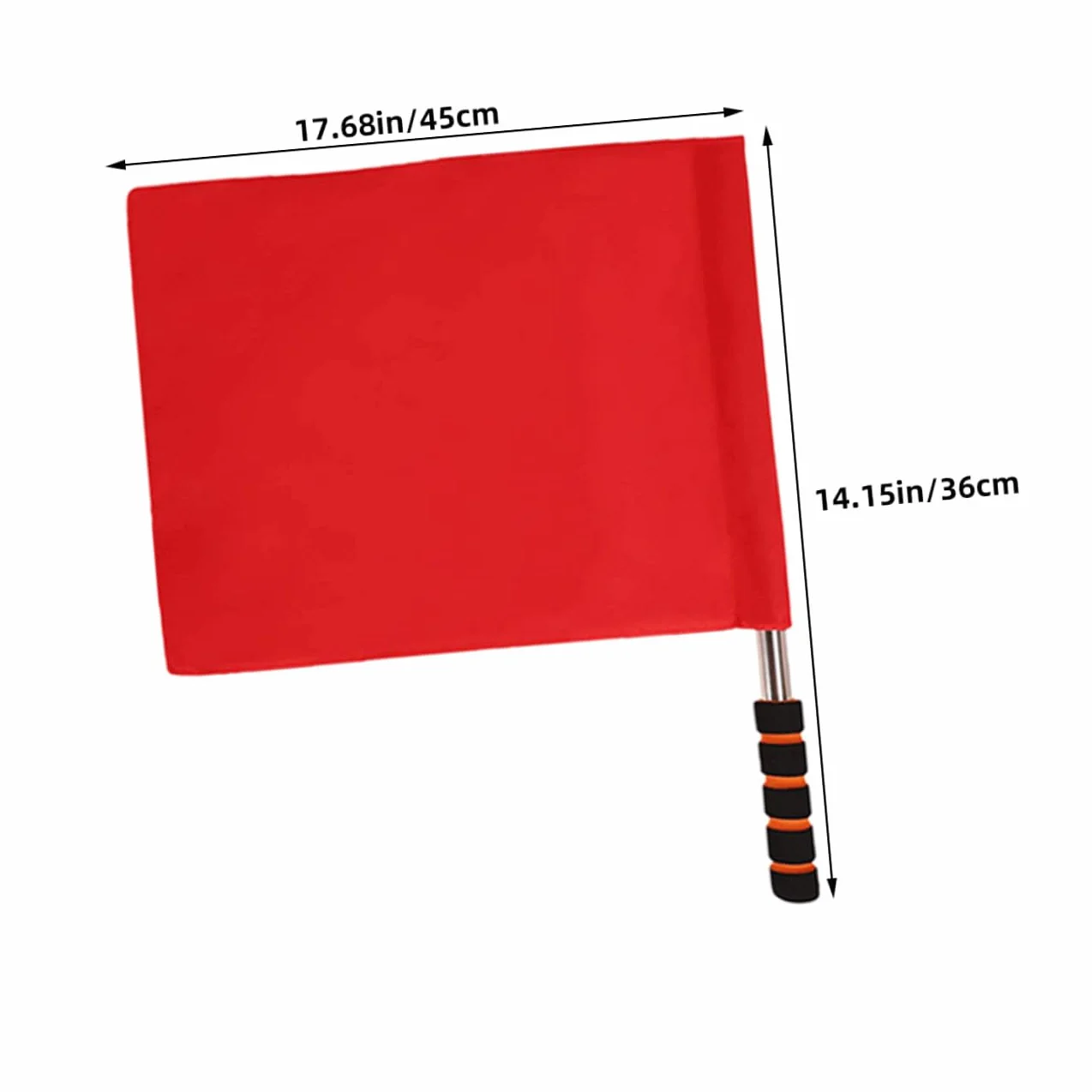 SOIMISS 7 pièces Drapeaux Arbitre Rouge Signalisation Main Juge de Touche Sport Manche Inox Mousse Équipement Léger Football Volley Rugby