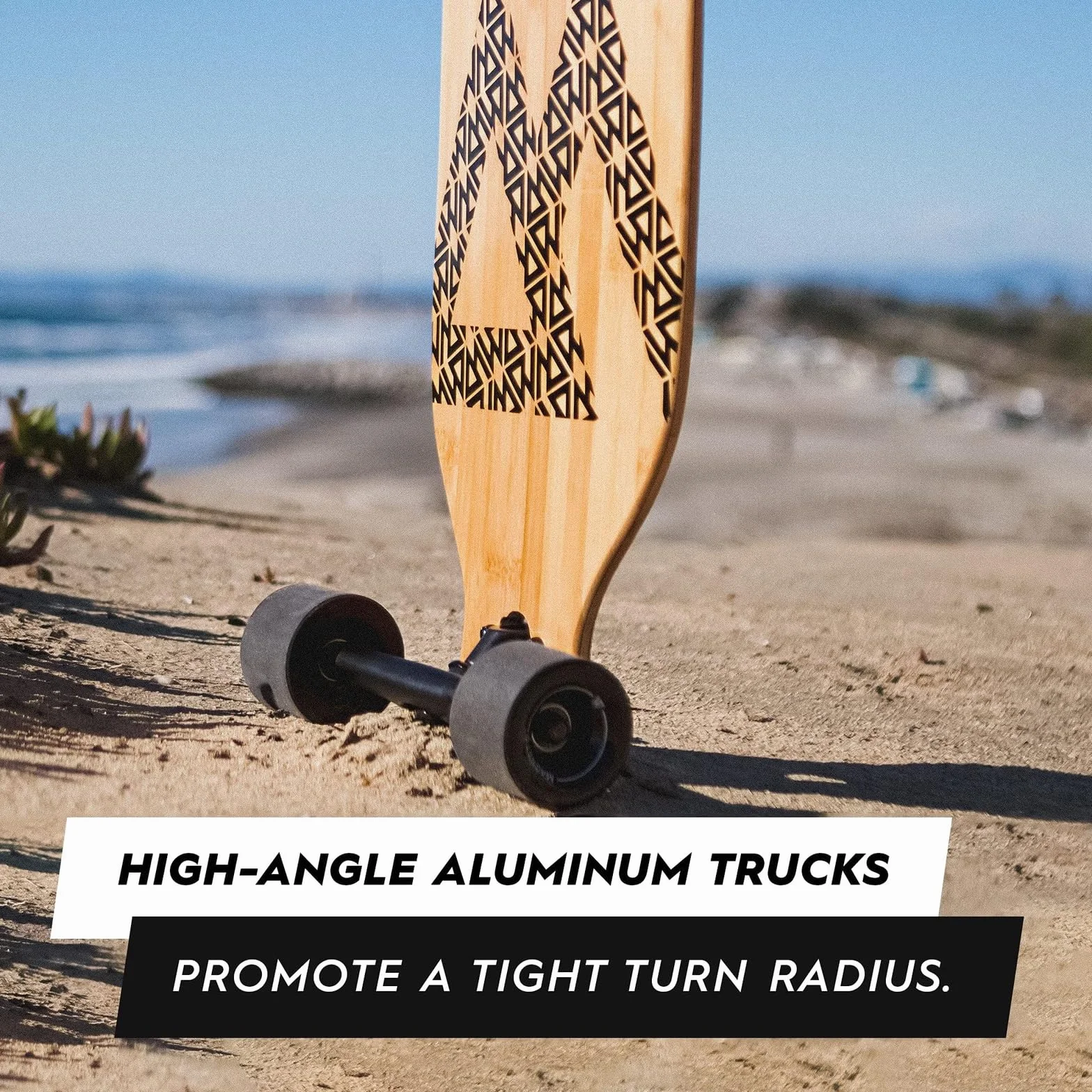 Magneto Longboards Fibre de Carbone Downhill Cruiser W Concave Plate-Forme