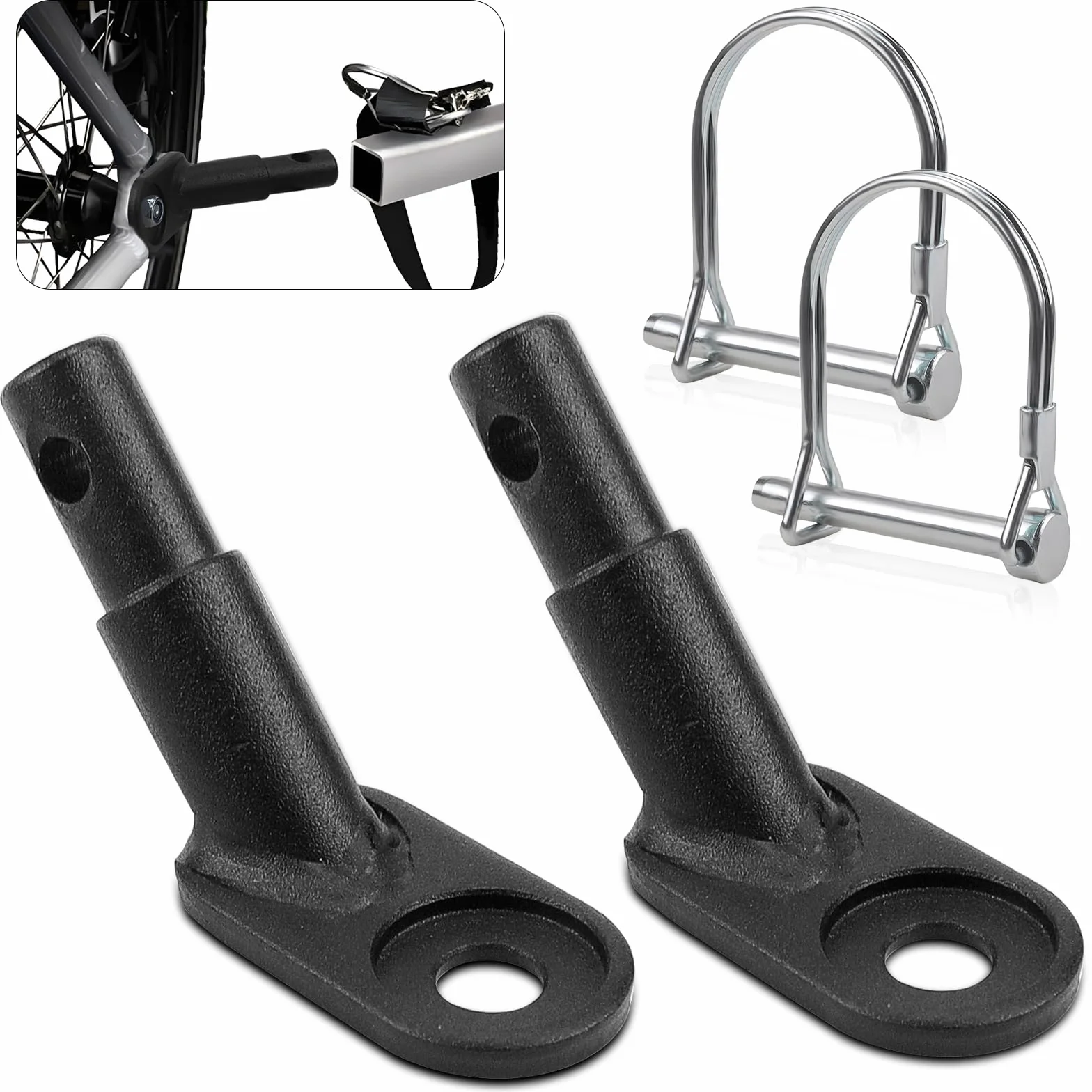 Attache Remorque Velo Enfant Universelle 2 Pcs Support Attelage Boucle U Pliable Chien Cargo