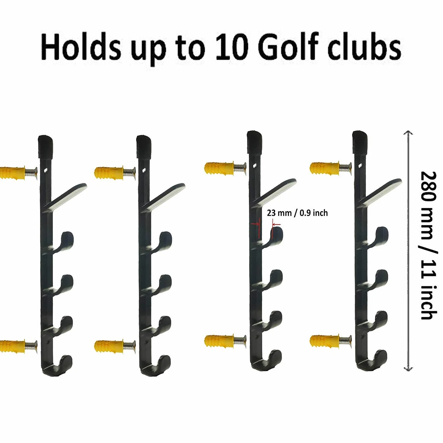Étagère de présentation horizontale pour clubs de golf, support mural de rangement