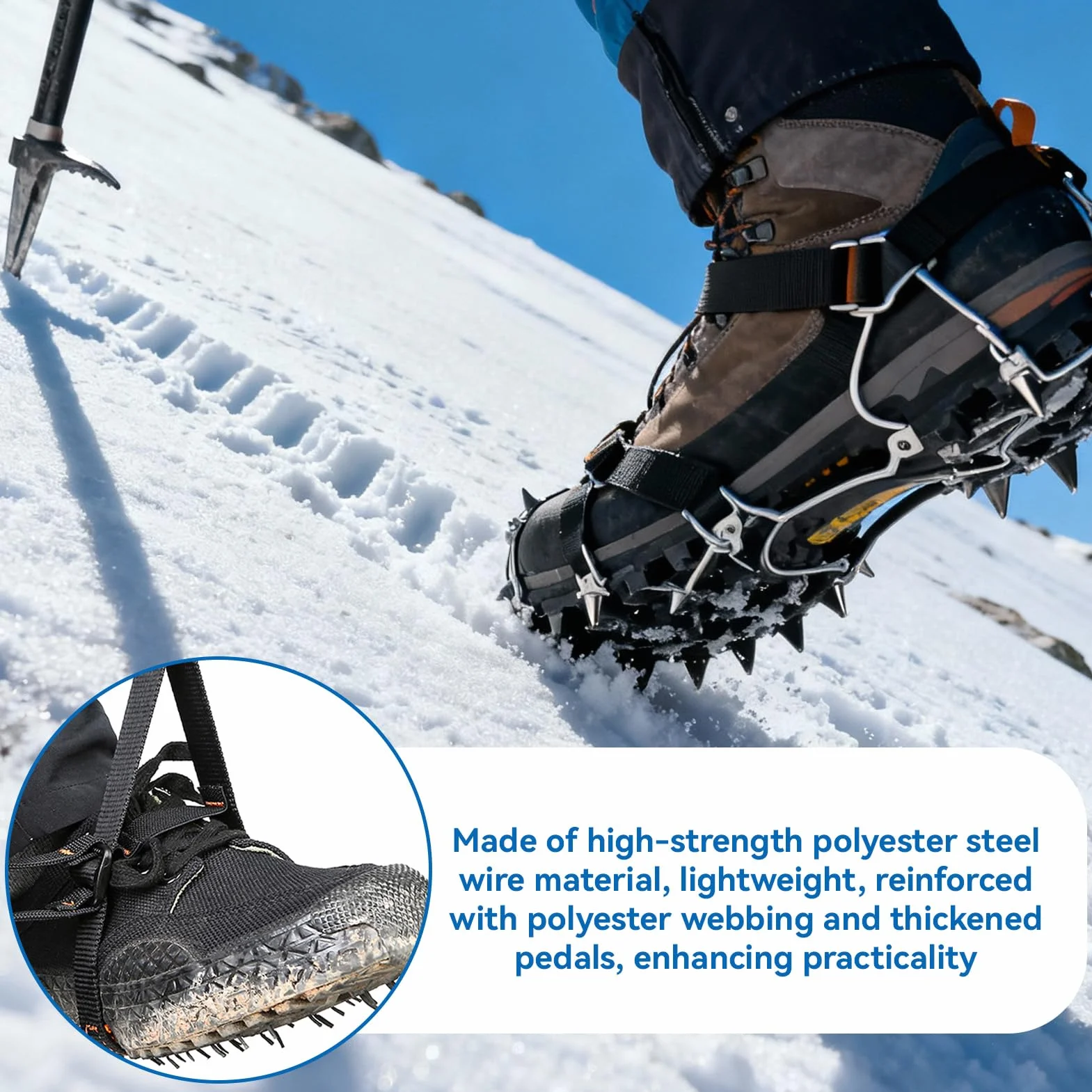 HERCHR Pédale d'ascension 80-133 cm pour l'alpinisme escalade protection technique