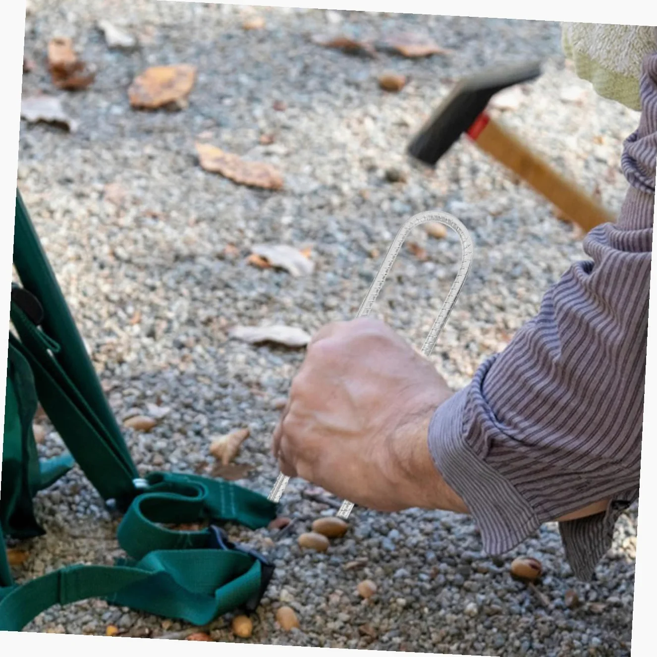 Piquets D’ancrage en U en Acier Argentés, Lot de 8 pour Tente | Fixation au Sol, pour Toile de Jardin et Câbles Extérieurs, Usage Camping et Chantier