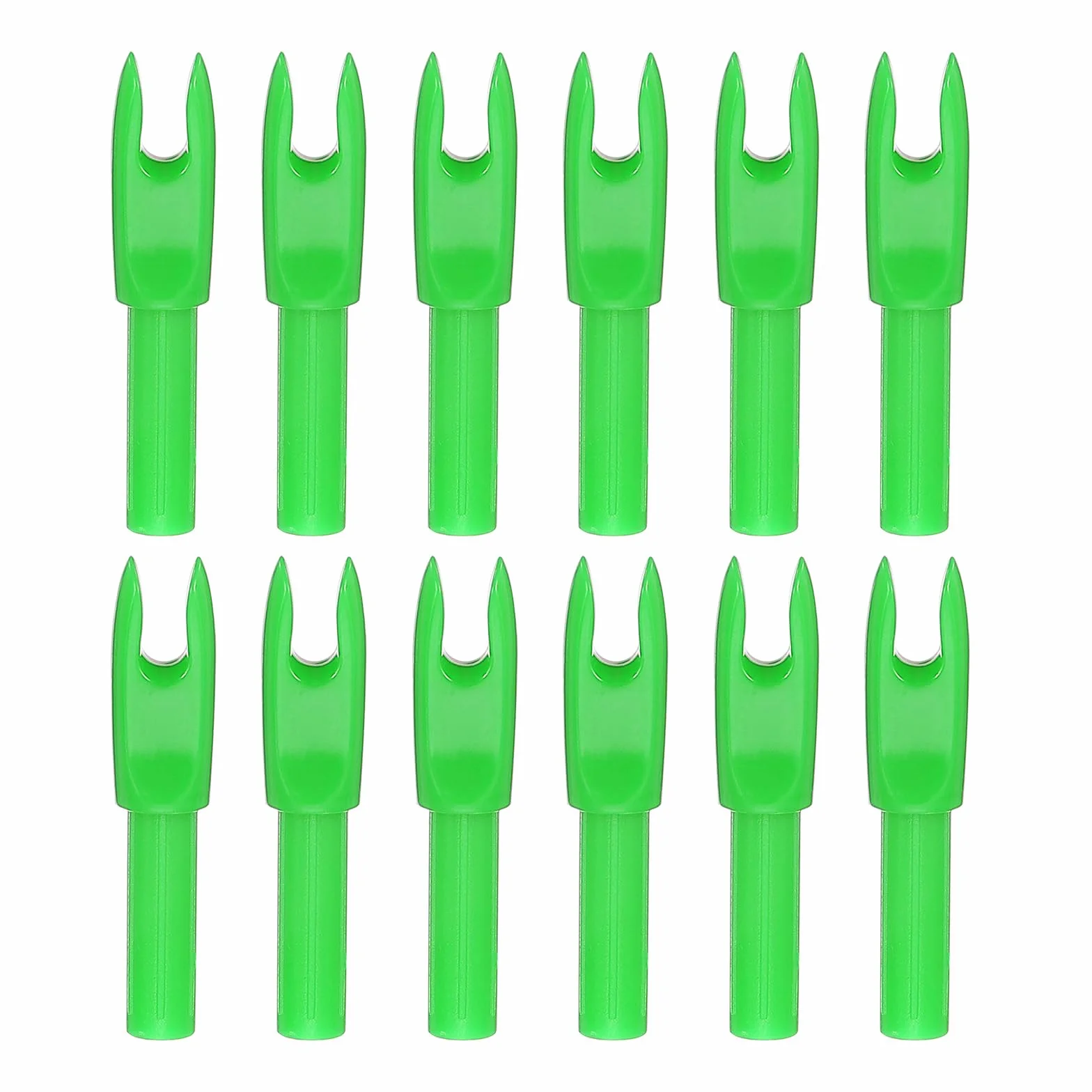 PATIKIL Flèches de Tir à l'arc Nocks 4.2mm 12 Pcs Insert en Plastique Nock de Remplacement pour Arc Composé Recurve Vert