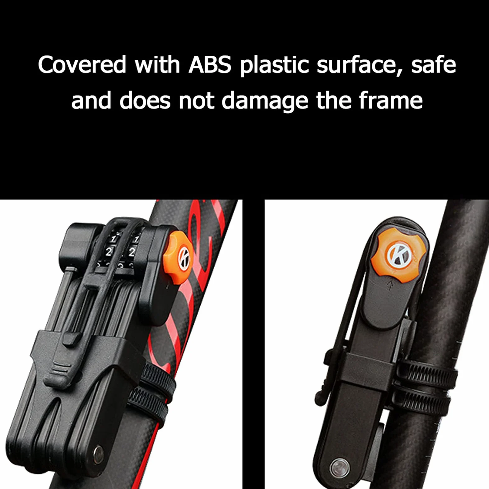 Serrure de Vélo en Acier Allié Serrure Pliante VTT Serrure de Vélo de Route Antivol Mot de Passe Serrure Sécurité Accessoires de Cyclisme