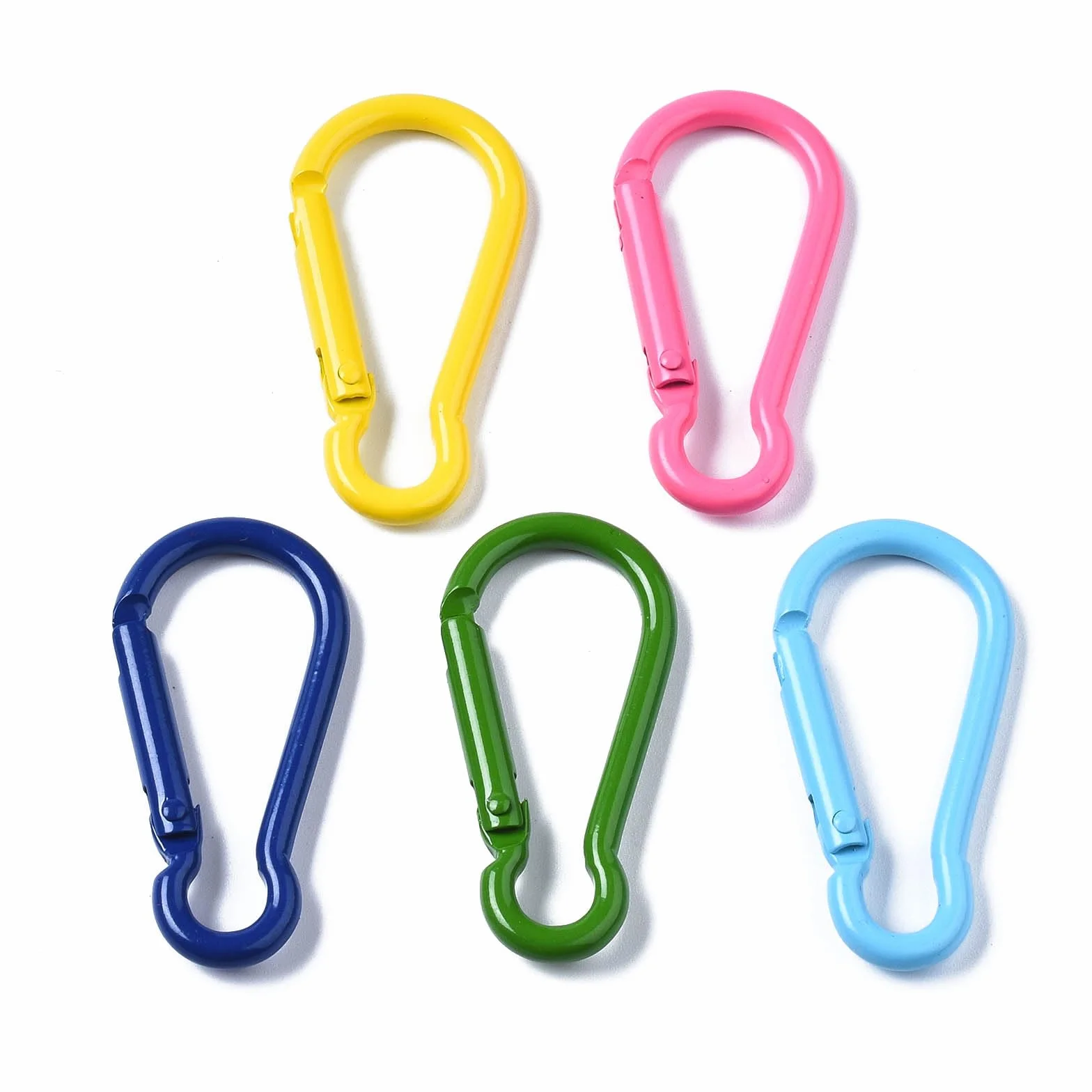 Lot de 10 mousquetons d'escalade en aluminium pour porte-clés et camping