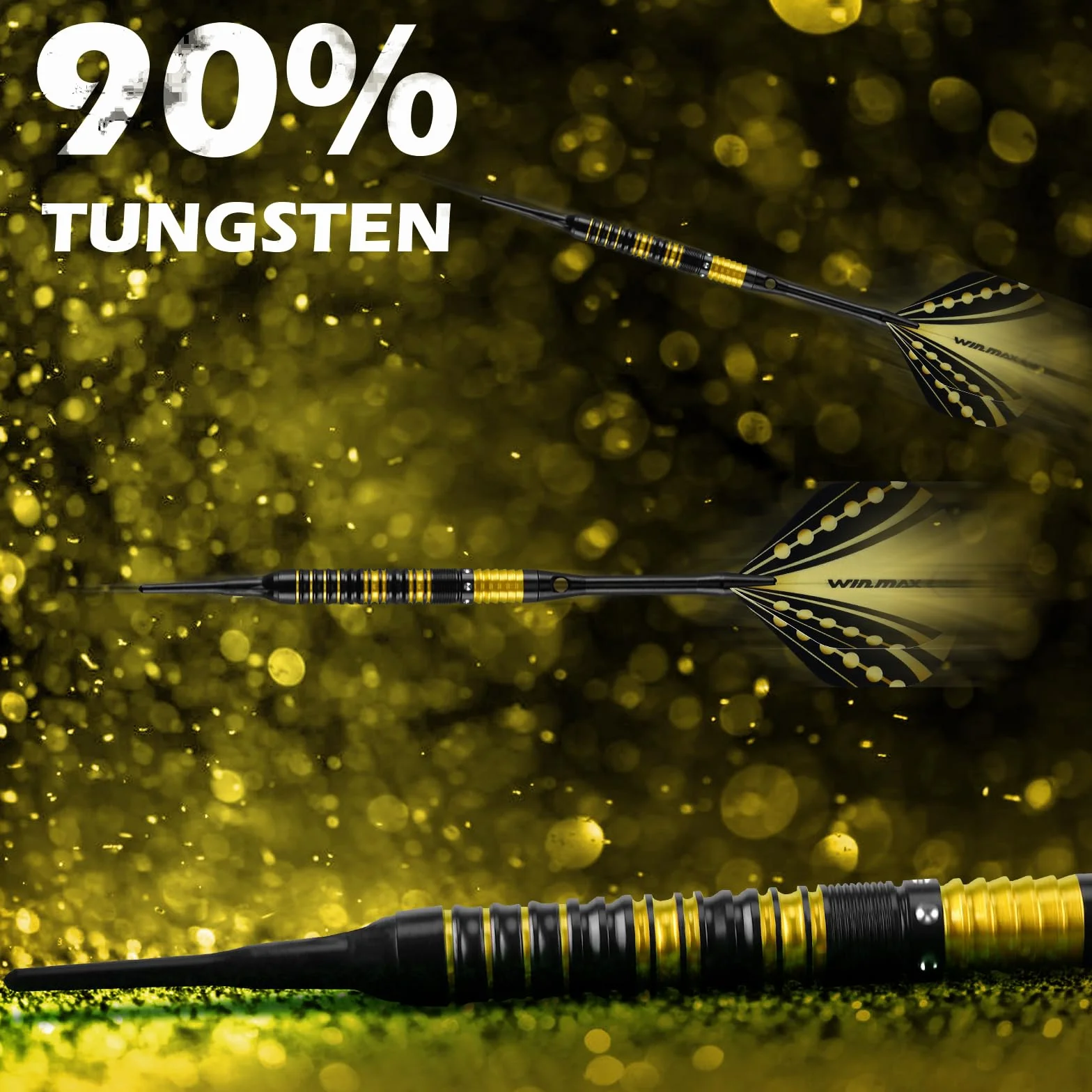 WIN.MAX Fléchettes 90% Tungstène 18 g Lot de 3