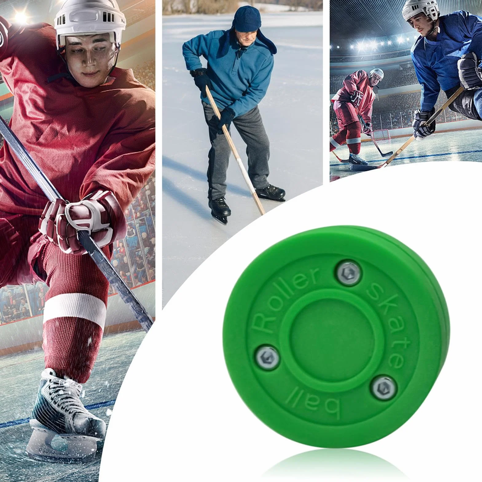 Puck Hockey Inline Street Loi Pierre - Disque en acier inoxydable, équipement sportif à rouleaux extérieur