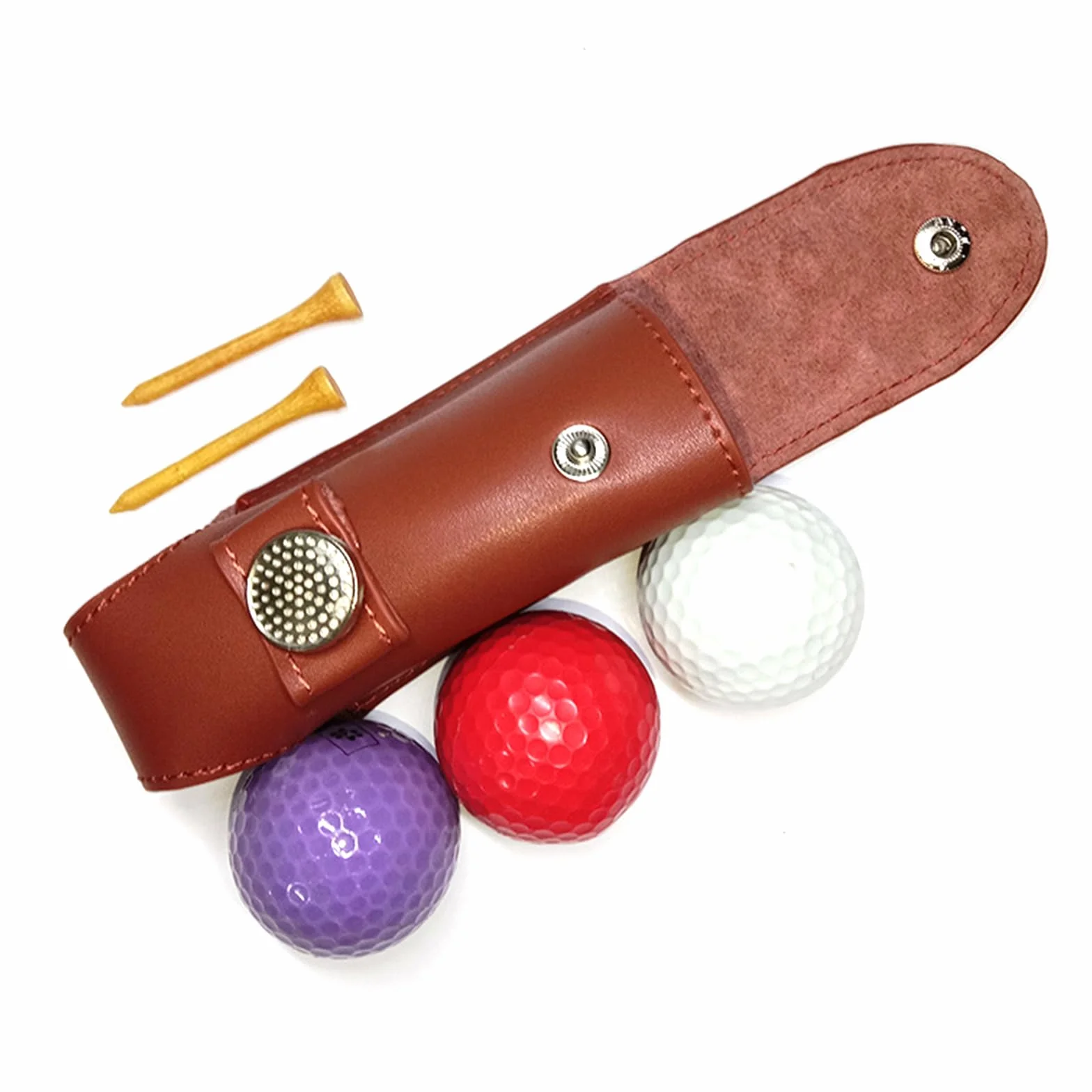 Sac de rangement pour balles de golf en cuir PU
