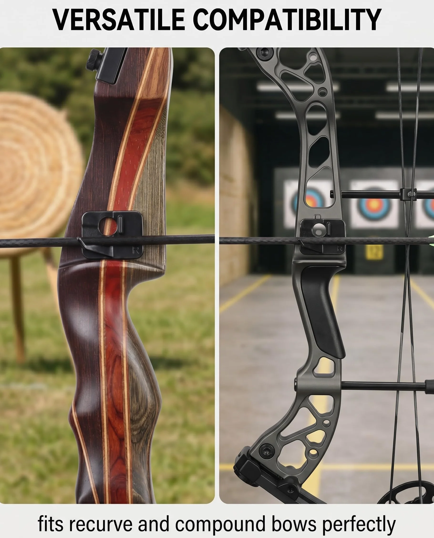 Repose-Flèche Auto-Adhésif en Plastique pour Arc Recurve, 6 Pièces, Guidage Stable & Précis pour Tir à l'Arc