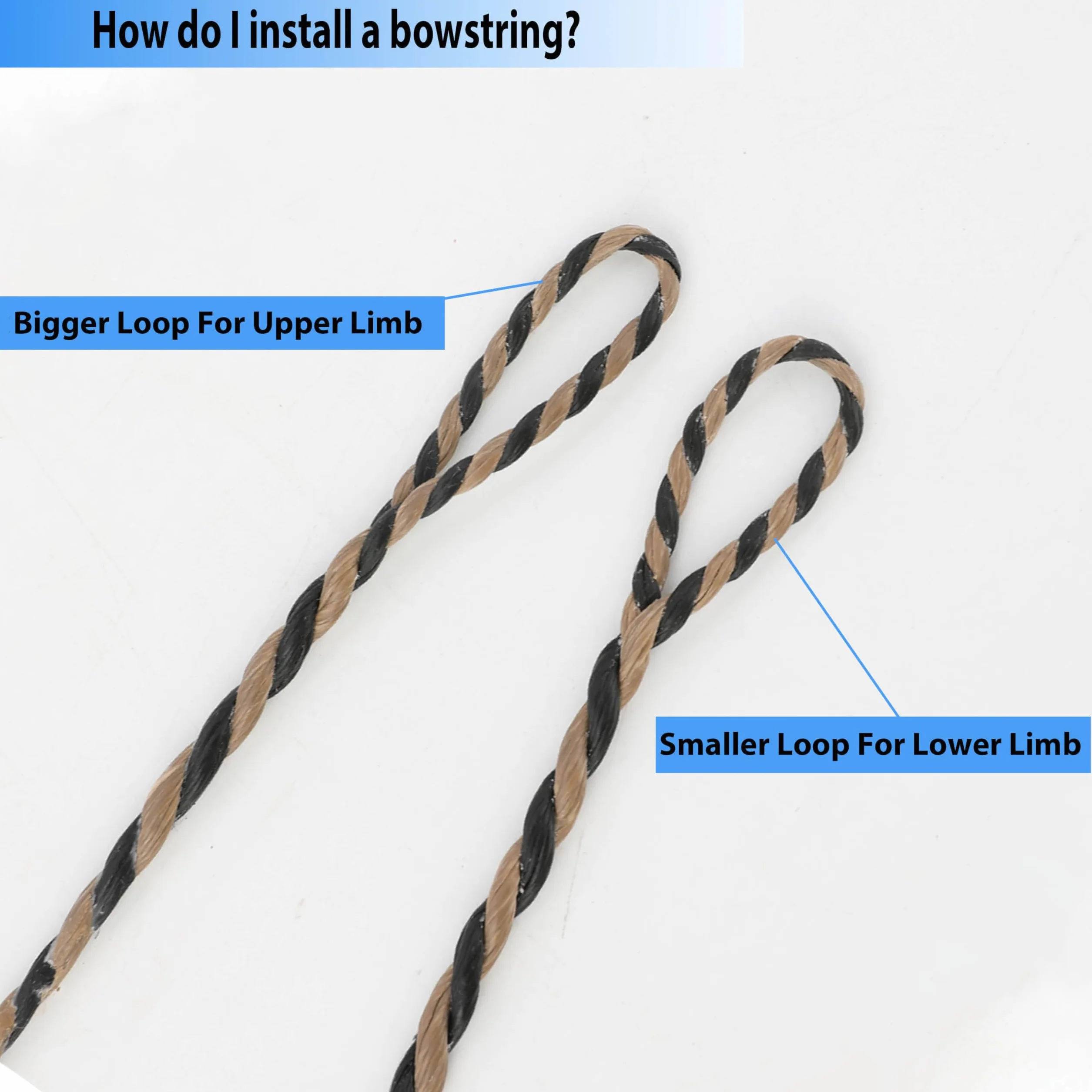 Corde à Arc Flemish Twist 42-66" 12/14/16 brins pour Arcs Traditionnels Recourbés