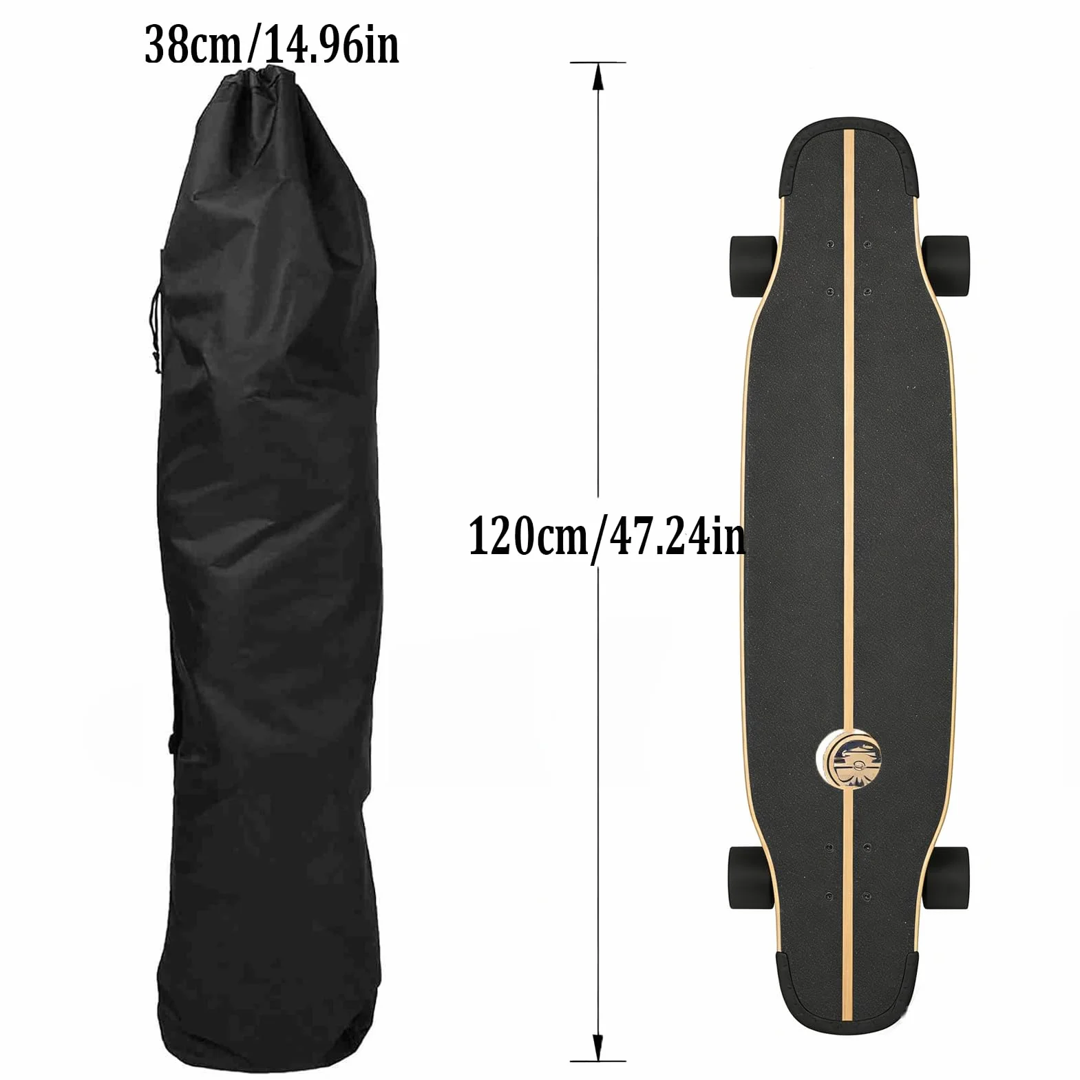 Sac Longboard Transport Tissu Oxford 600D BANDOULIÈRE RÉGLABLE Vere Let Sports Plein Air