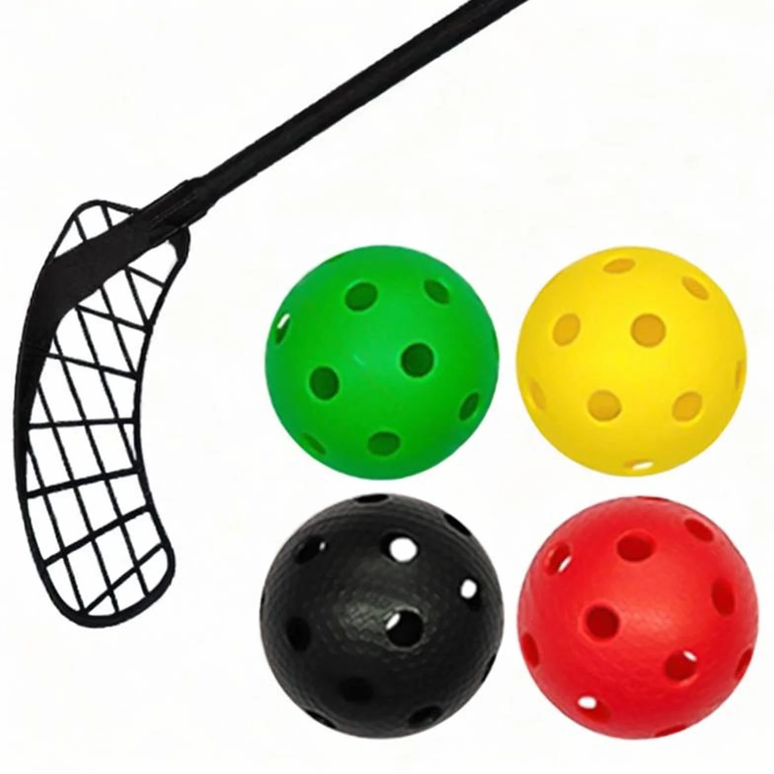 Balles de Floorball de Compétition pour Athlètes Professionnels - Lot de 4