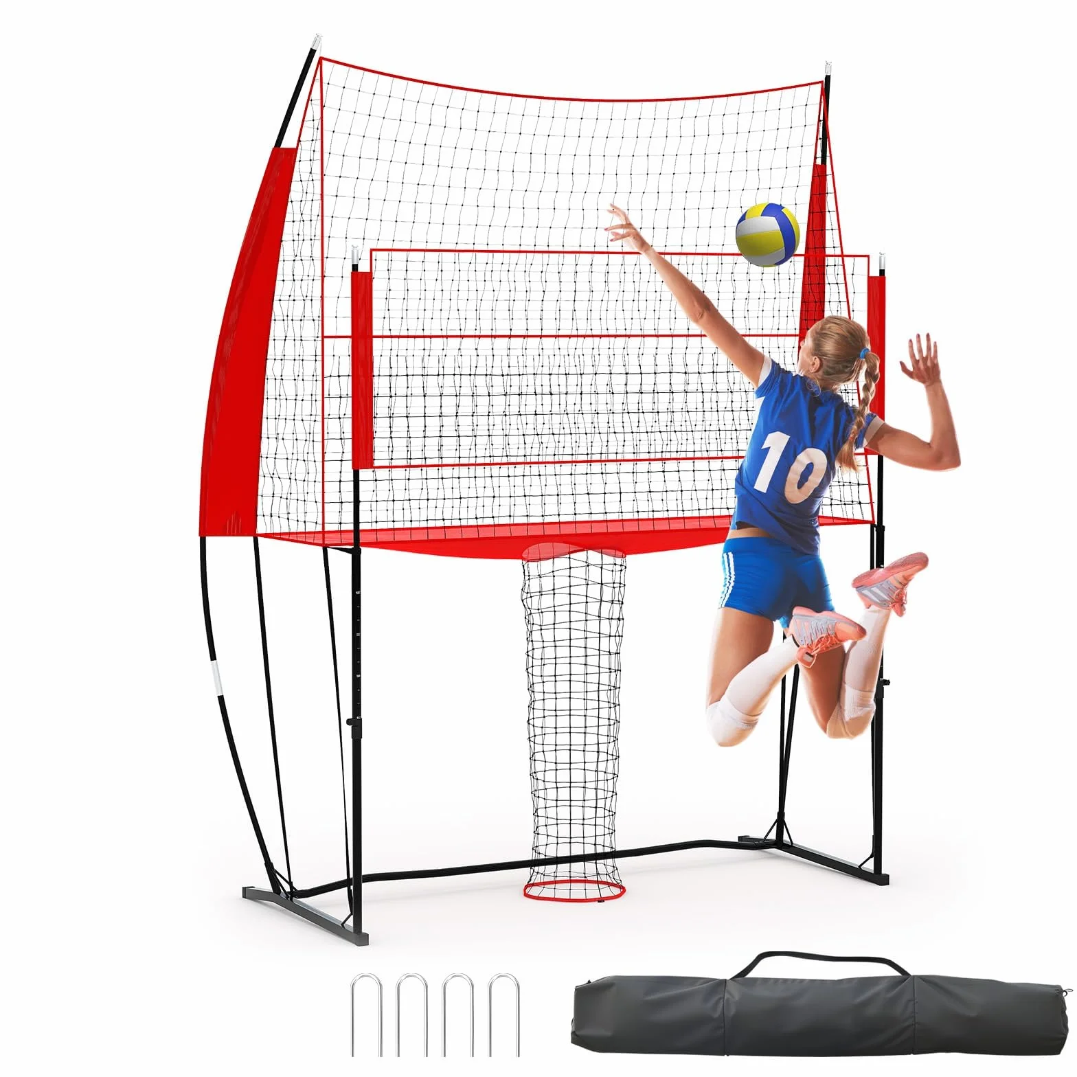 Filet de Volley-Ball réglable 2,4 x 3,4 m avec sac de transport