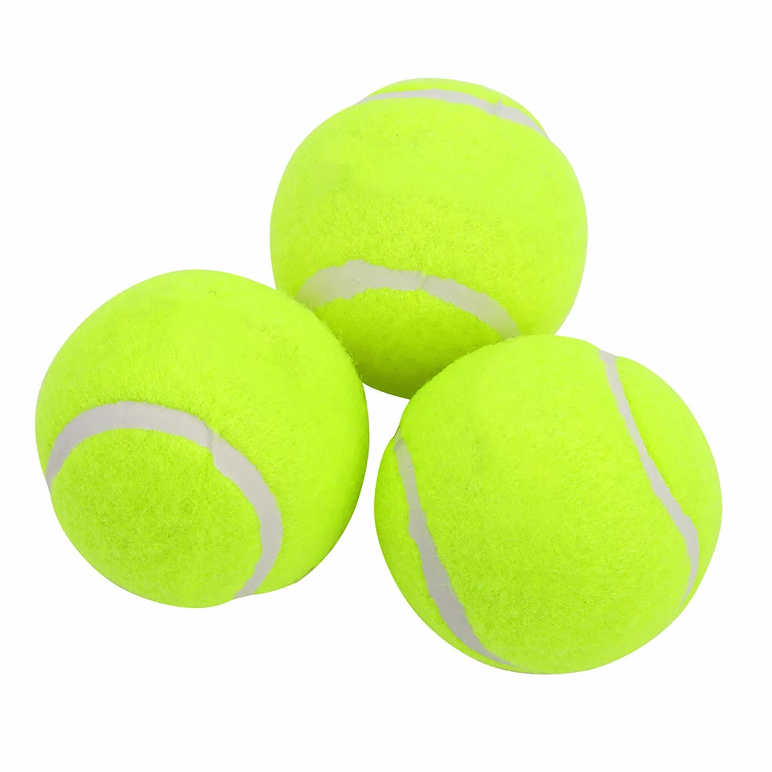 Balle de Tennis Haute Elasticité Formation Compétition 3 Pcs