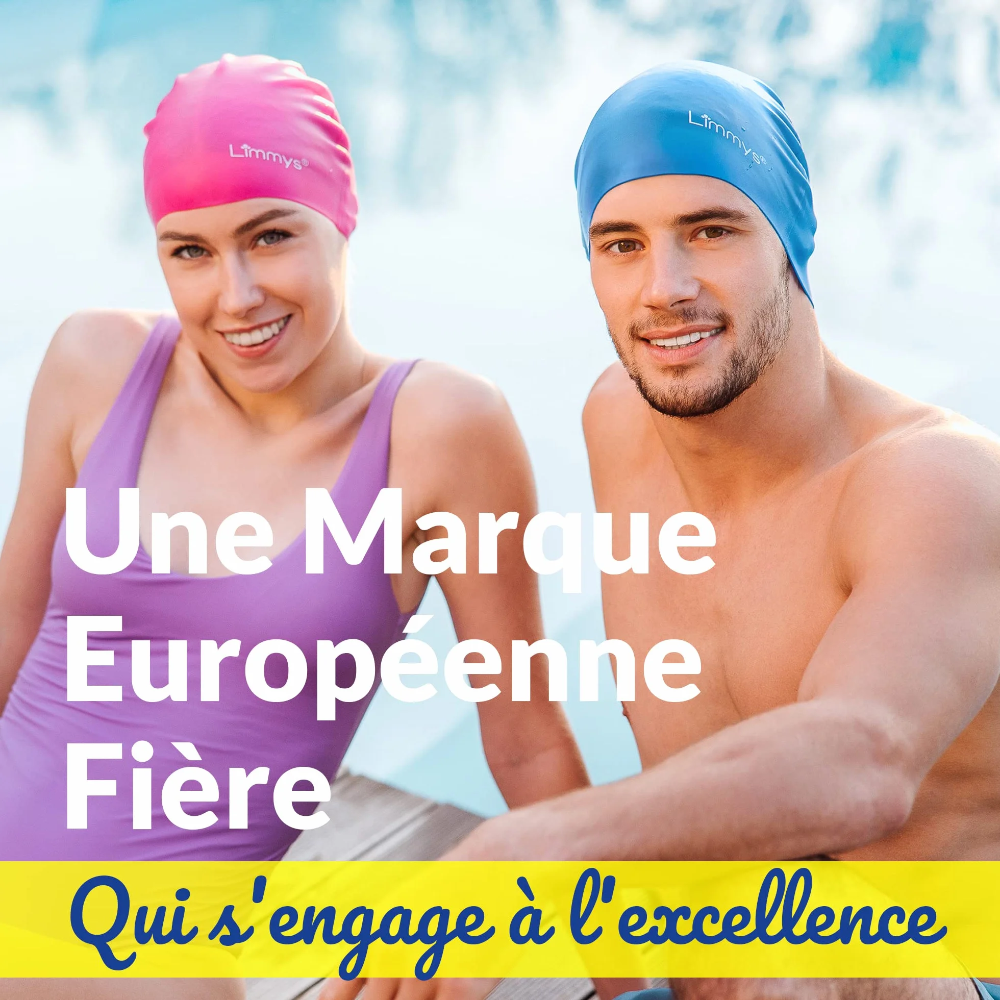 Limmys Bonnet de Natation en Silicone pour Adultes – Souple Extensible Résistant au Chlore