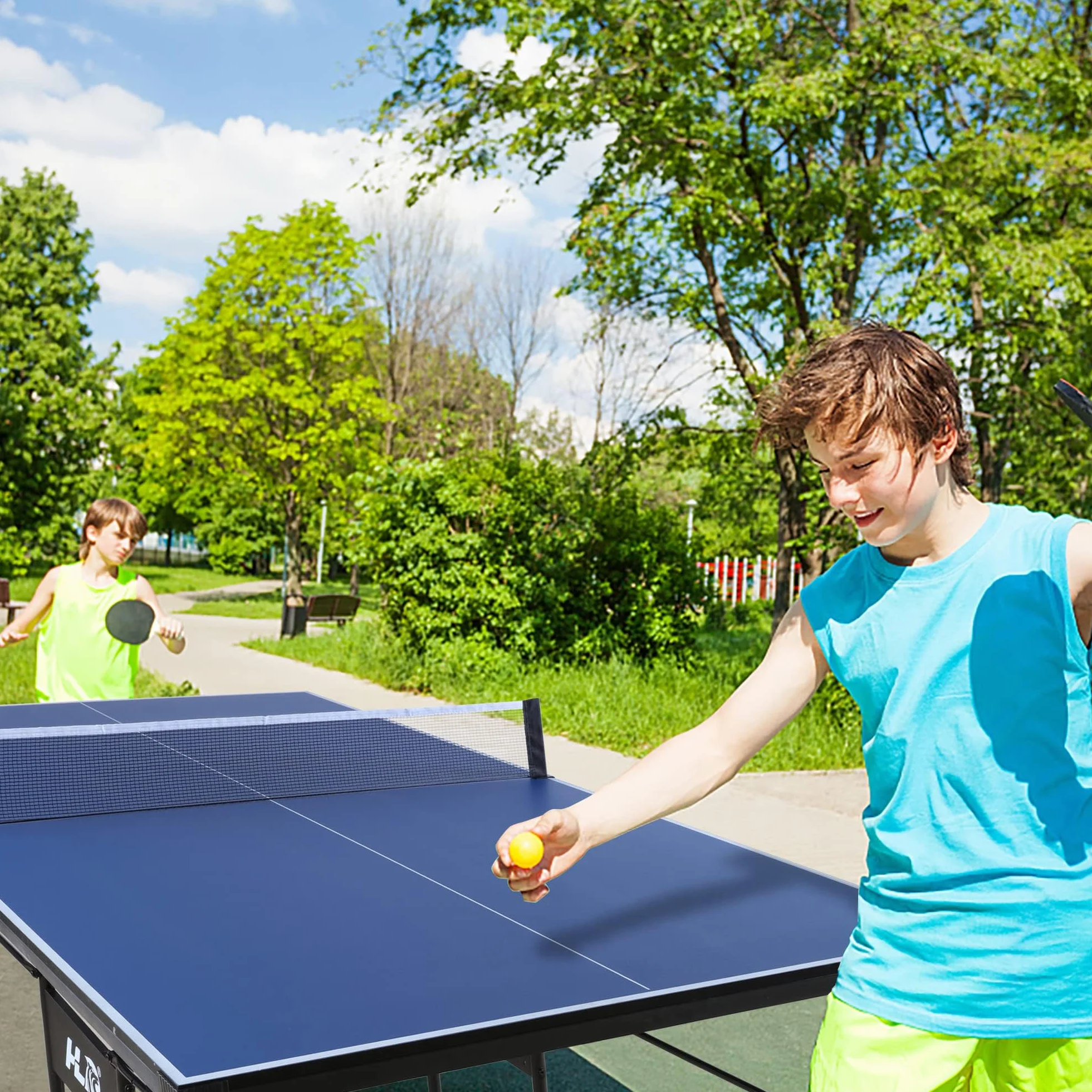Table de Tennis de Table 7FT Pliante MDF 12mm 206x114.5x76 cm avec Filet