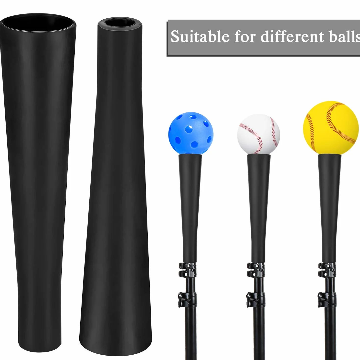 Sumind Lot de 3 pièces de rechange tee batteur caoutchouc entraînement baseball softball