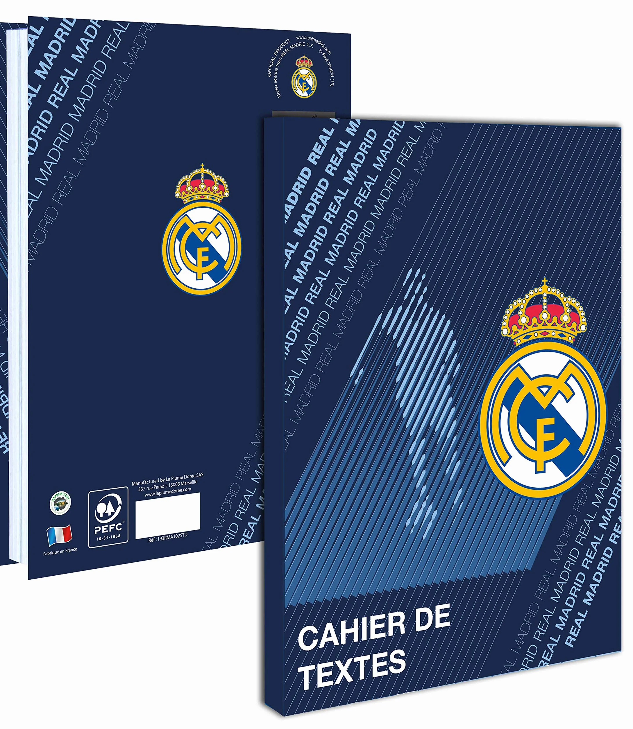 Cahier de texte scolaire REAL MADRID - Collection officielle - Rentrée scolaire - Football