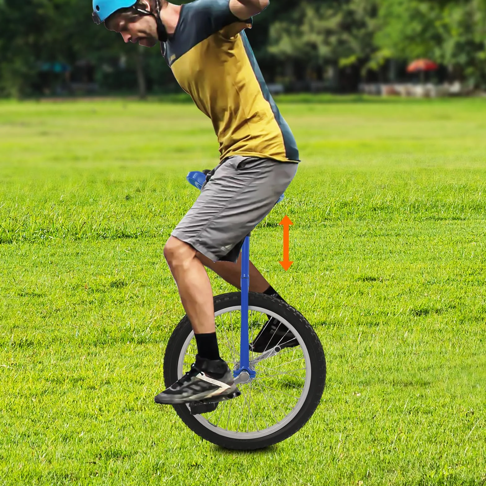 Monocycle 45,7 cm - Entraînement d'équilibre avec hauteur réglable et poignée