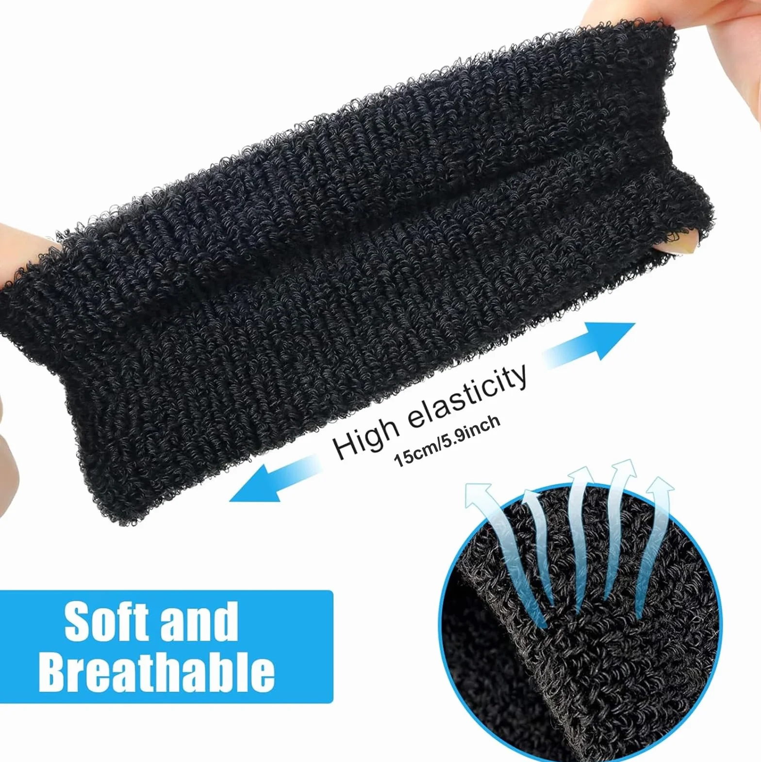 Bandeau Poignet Sport en Coton Doux, Brassard Éponge Absorbant pour Gym Tennis Course