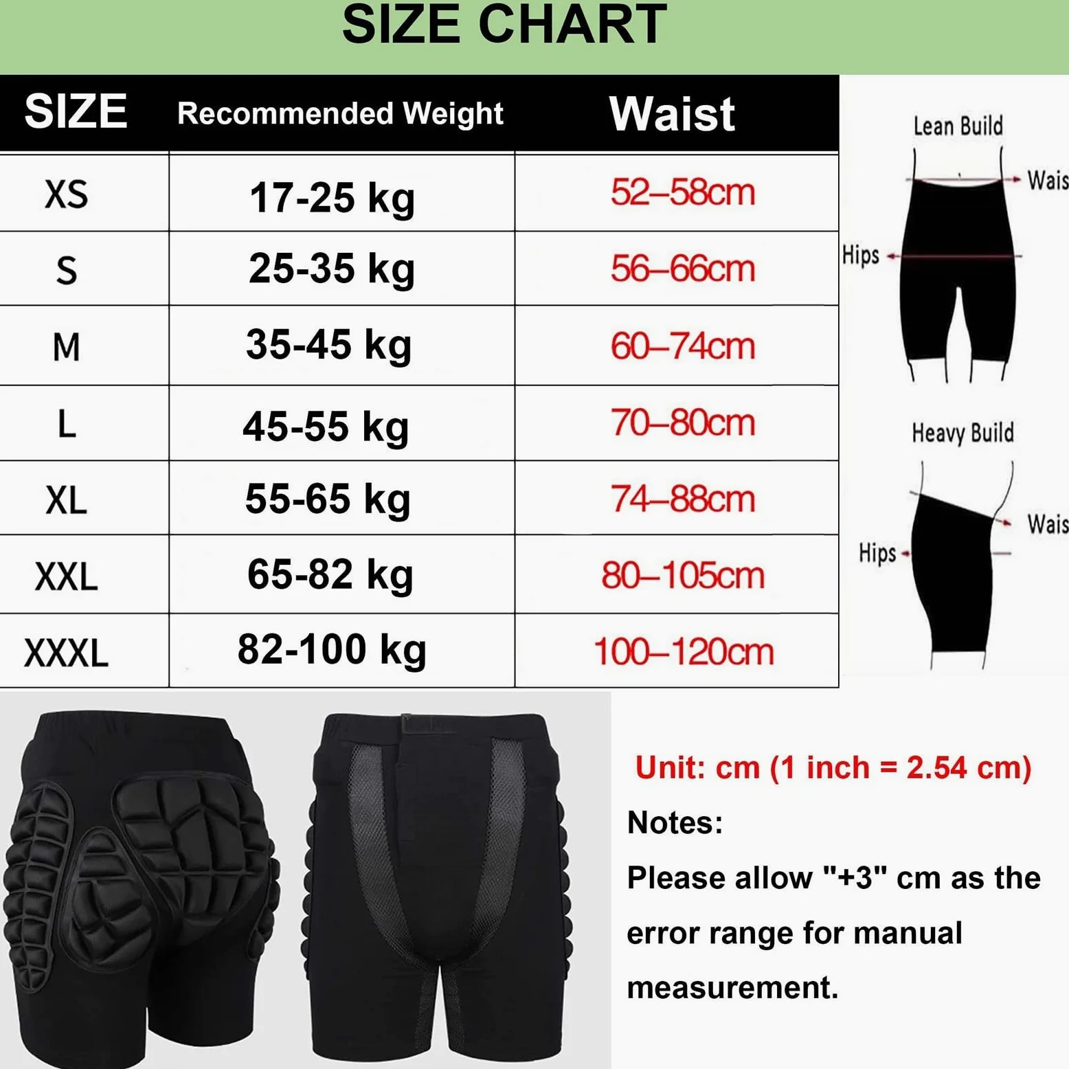 Protection Hanche Short Rembourré 3D Respirant Léger Équipement De Protection for Ski Skate Snowboard Patinage Ski Cyclisme