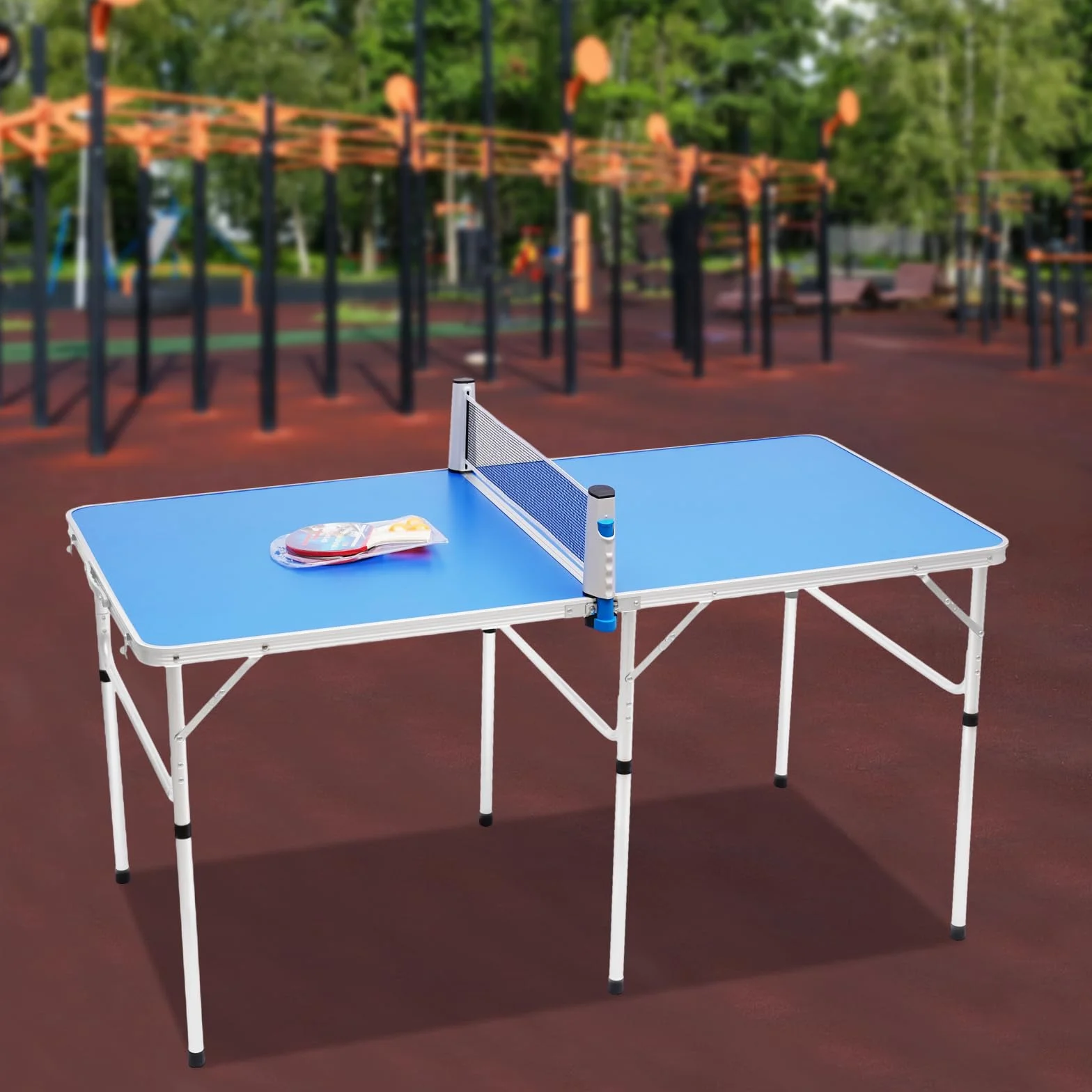 Table de ping-pong pliable en aluminium MDF pour intérieur et extérieur