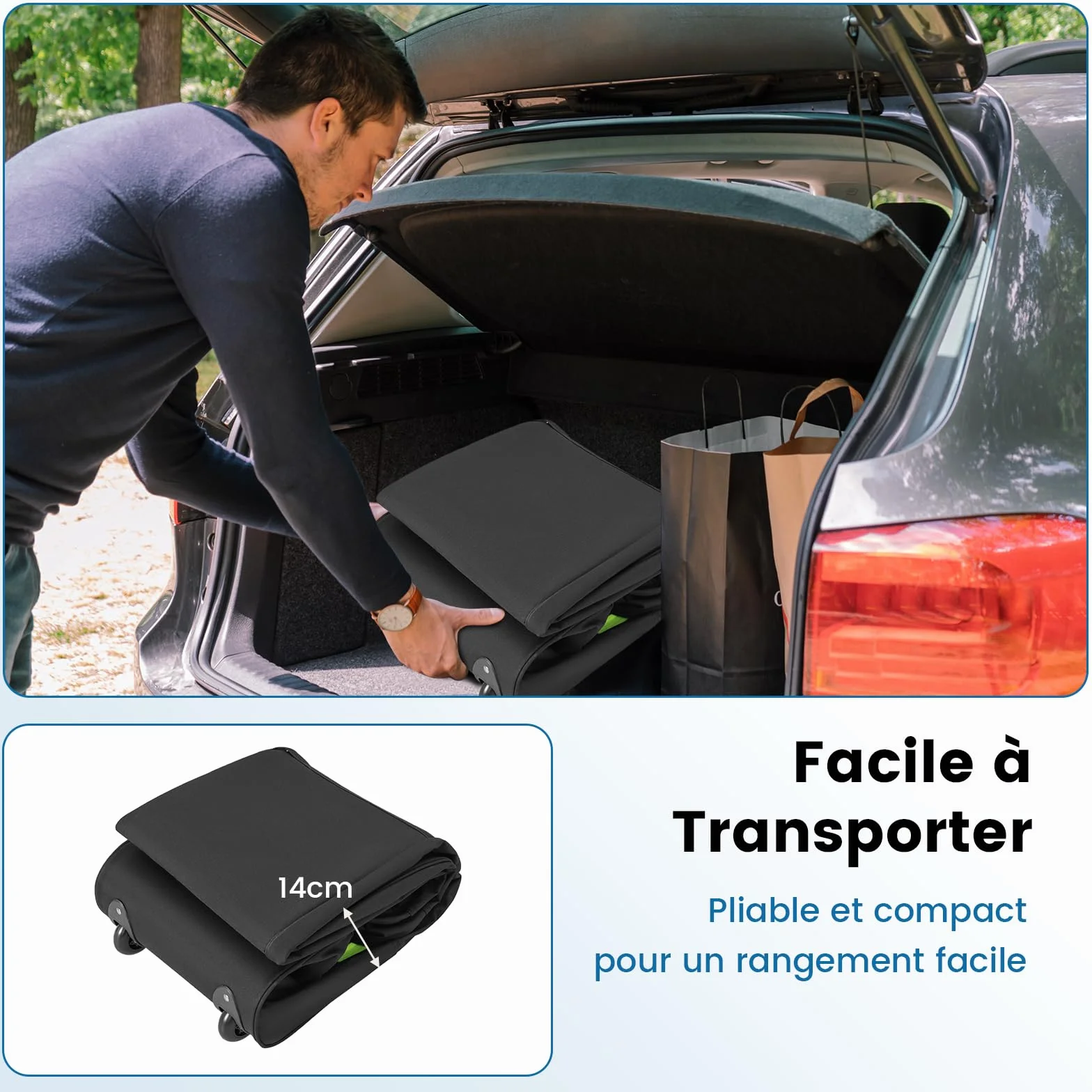 GOPLUS Sac de Golf à roulettes, Poche Latérale, Tissu Oxford Imperméable, Pliable pour Voyage