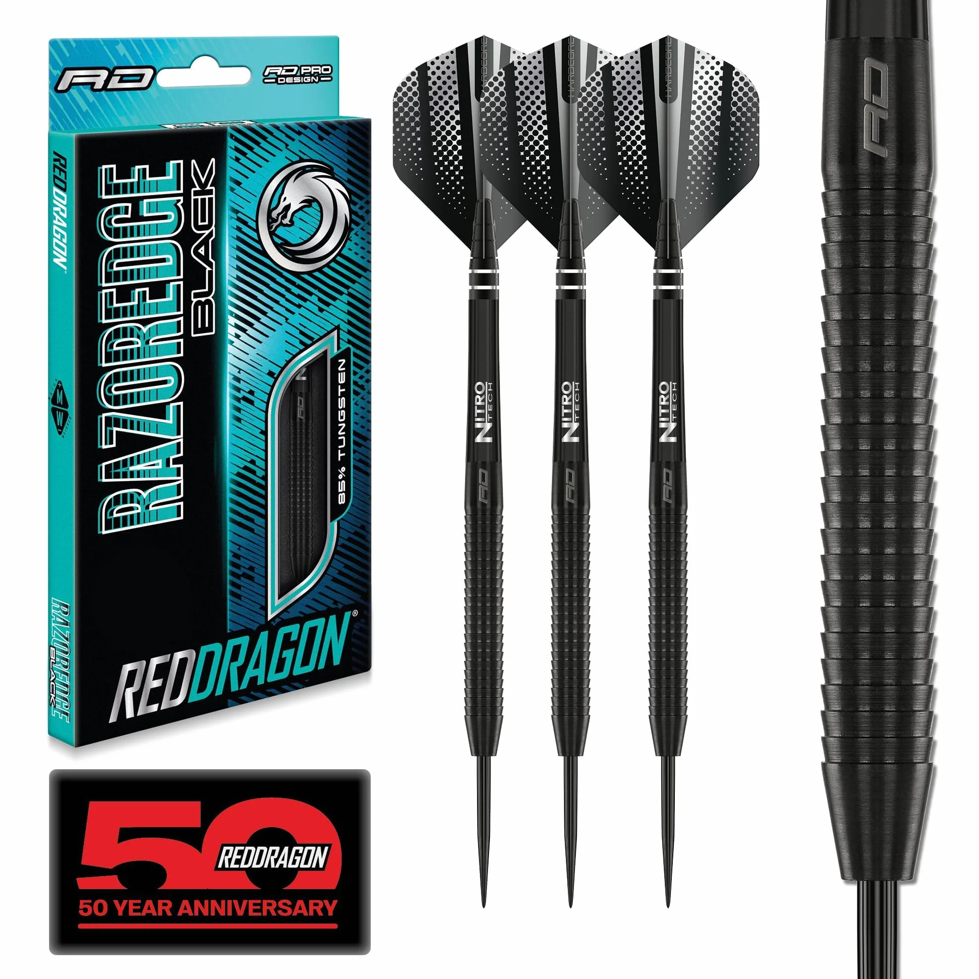 RED DRAGON Fléchettes 85% Tungstène 20g-28g Acier/Plastique Razor Edge Steeltip Softip