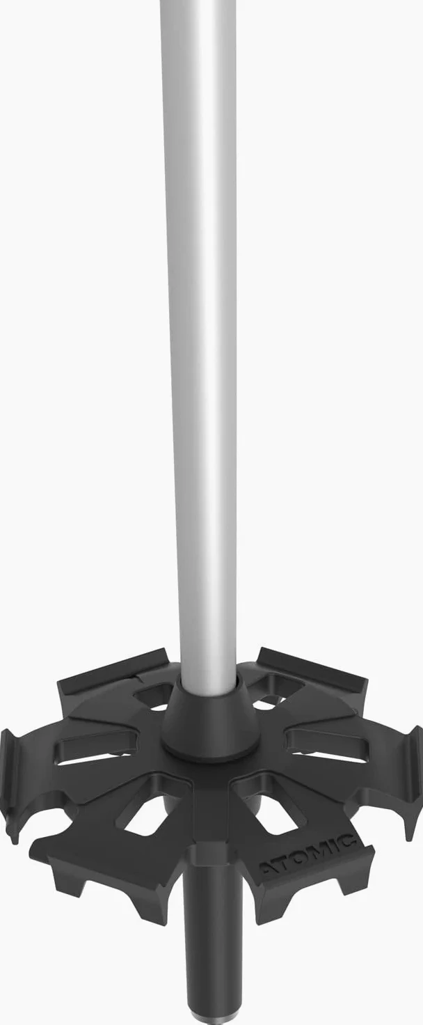 Atomic BCT Touring Bâtons de ski réglables de 110 à 135 cm, en aluminium, avec poignée ergonomique, équipement de ski de randonnée, noirs/argentés