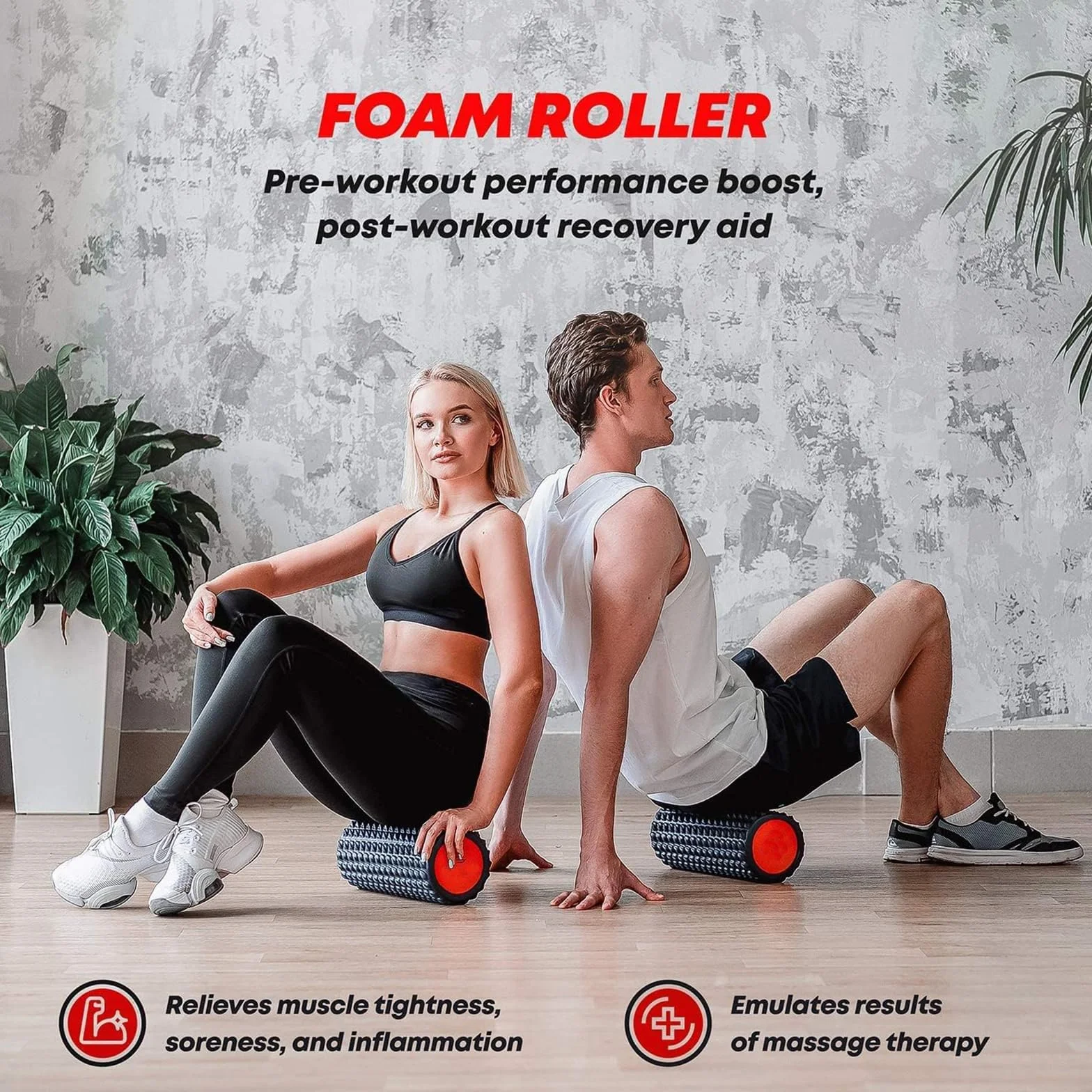 Ensemble De Rouleaux En Mousse 4 En 1, Colonne De Yoga Solide, Balle De Massage Des Pieds, Rouleau Portatif Pour Dos Et Muscles