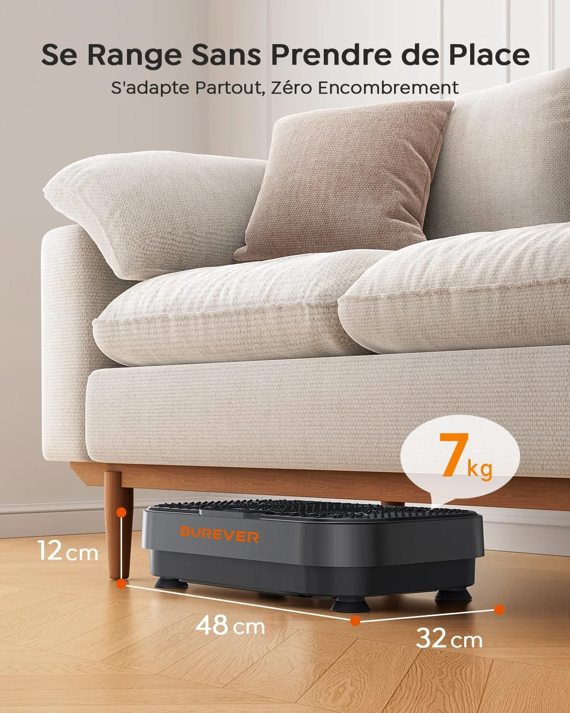 Burever Plateforme Vibrante Oscillante 150W 99 Niveaux d'Intensité avec Massage Silencieux des Pieds